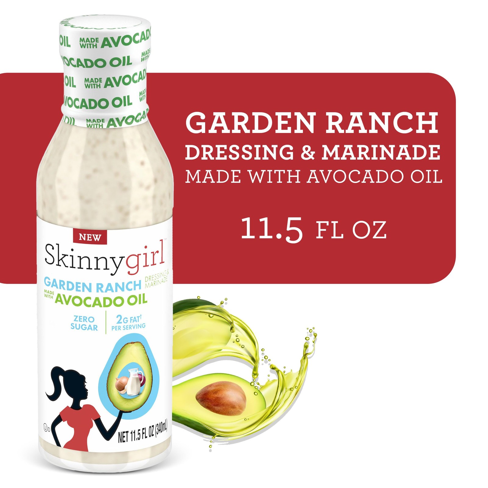 Skinnygirl Sugar Free Gluten Avocado Oil Salad 11.5 Oz (Pack of 2)