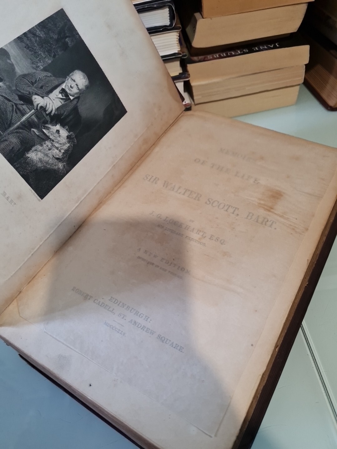 1845 Memoirs of the Life of Sir Walter Scott, Bart by J. G. Lockhart New Edition