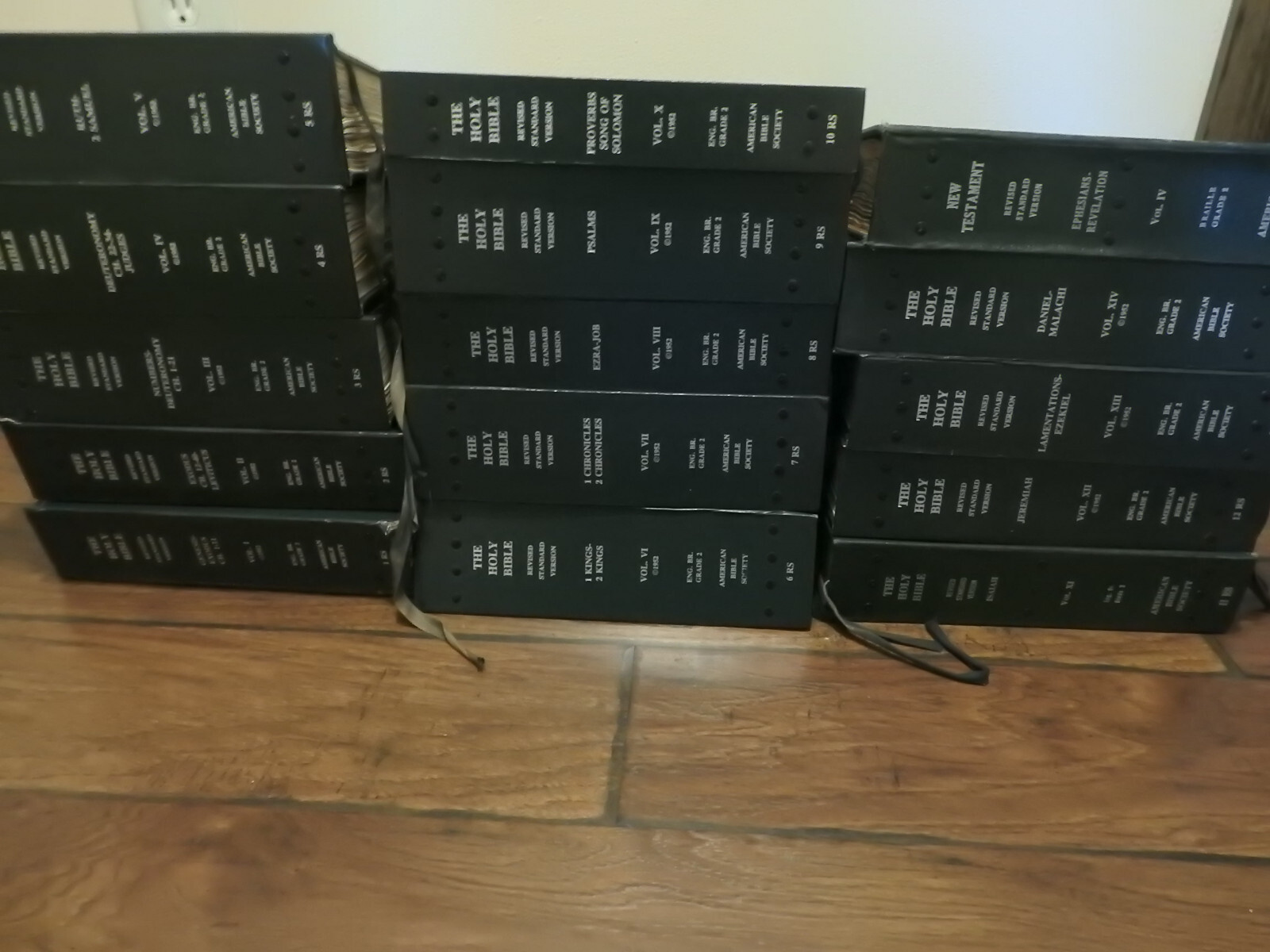 Braille The Holy Bible American Printing House for the Blind Volumes 1 – 14, 18