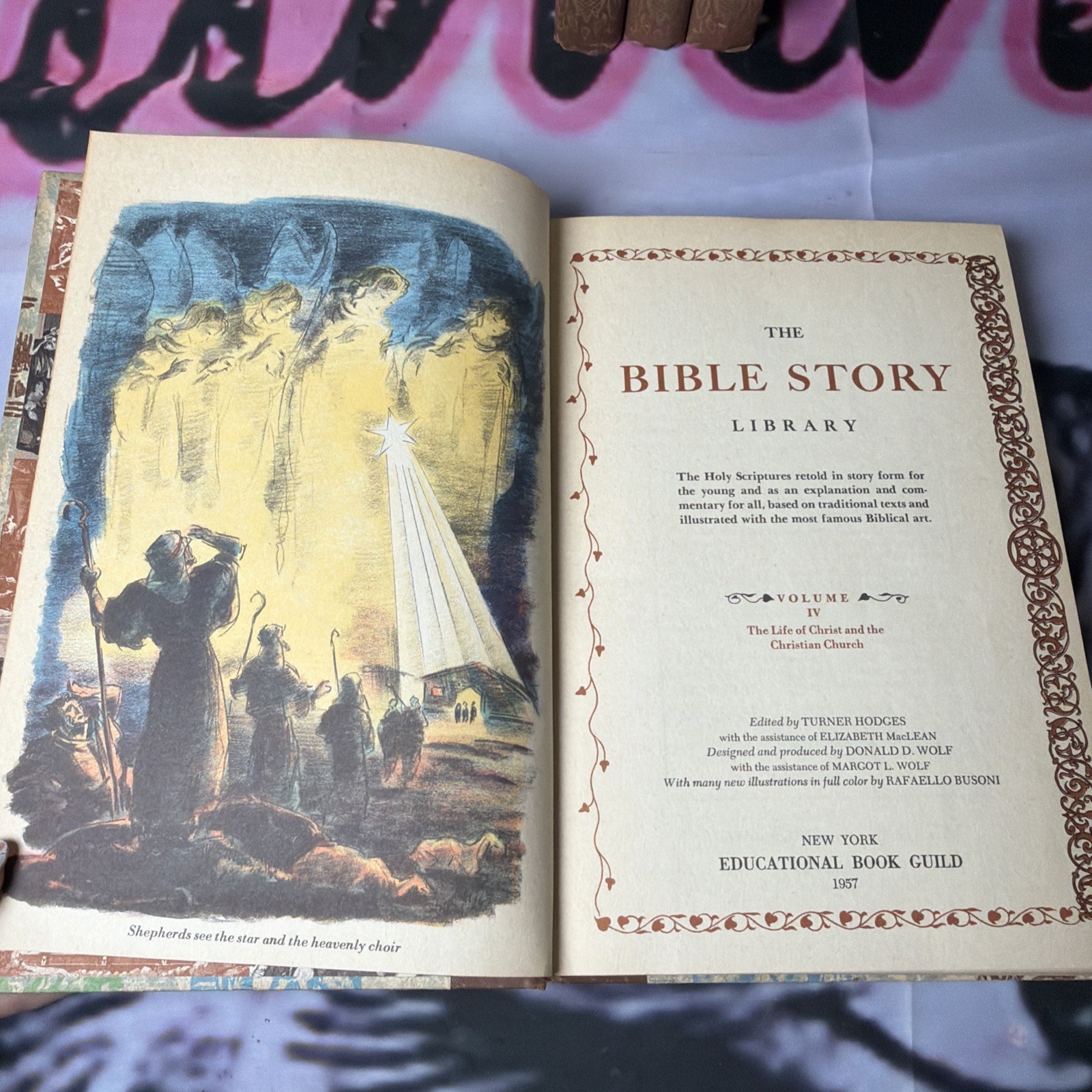 Vintage The Bible Story Library 4 Vol Set 1957 Turner Hodges Illustrated Busoni