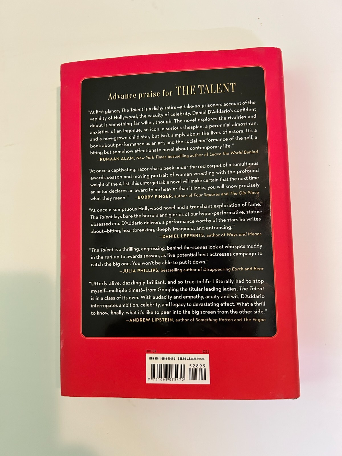 The Talent by Daniel D’Addario [Hardback, 336 pages]