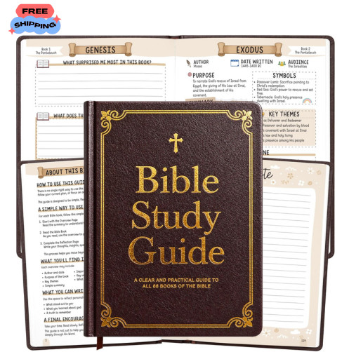 Bible Study Guide for Women Men All 66 Books Christian Devotional Journal