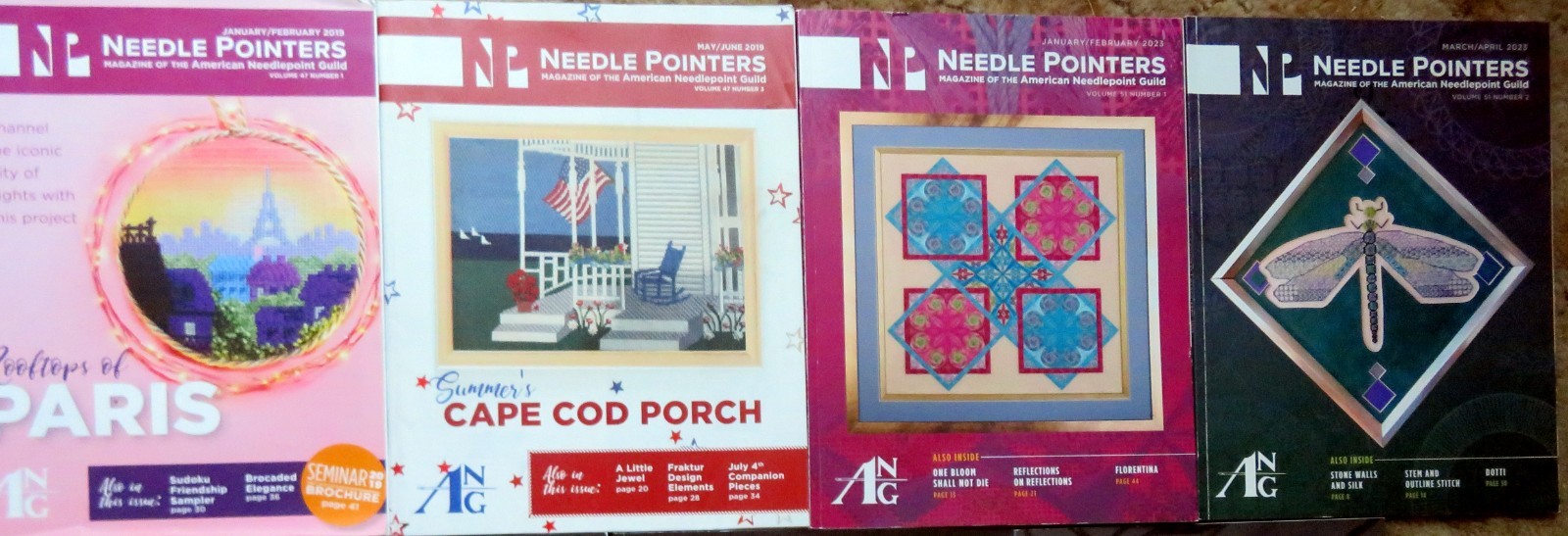 NEEDLE POINTERS (NP) Magazine – Seven (7) Issues from 2019, 2023-2024