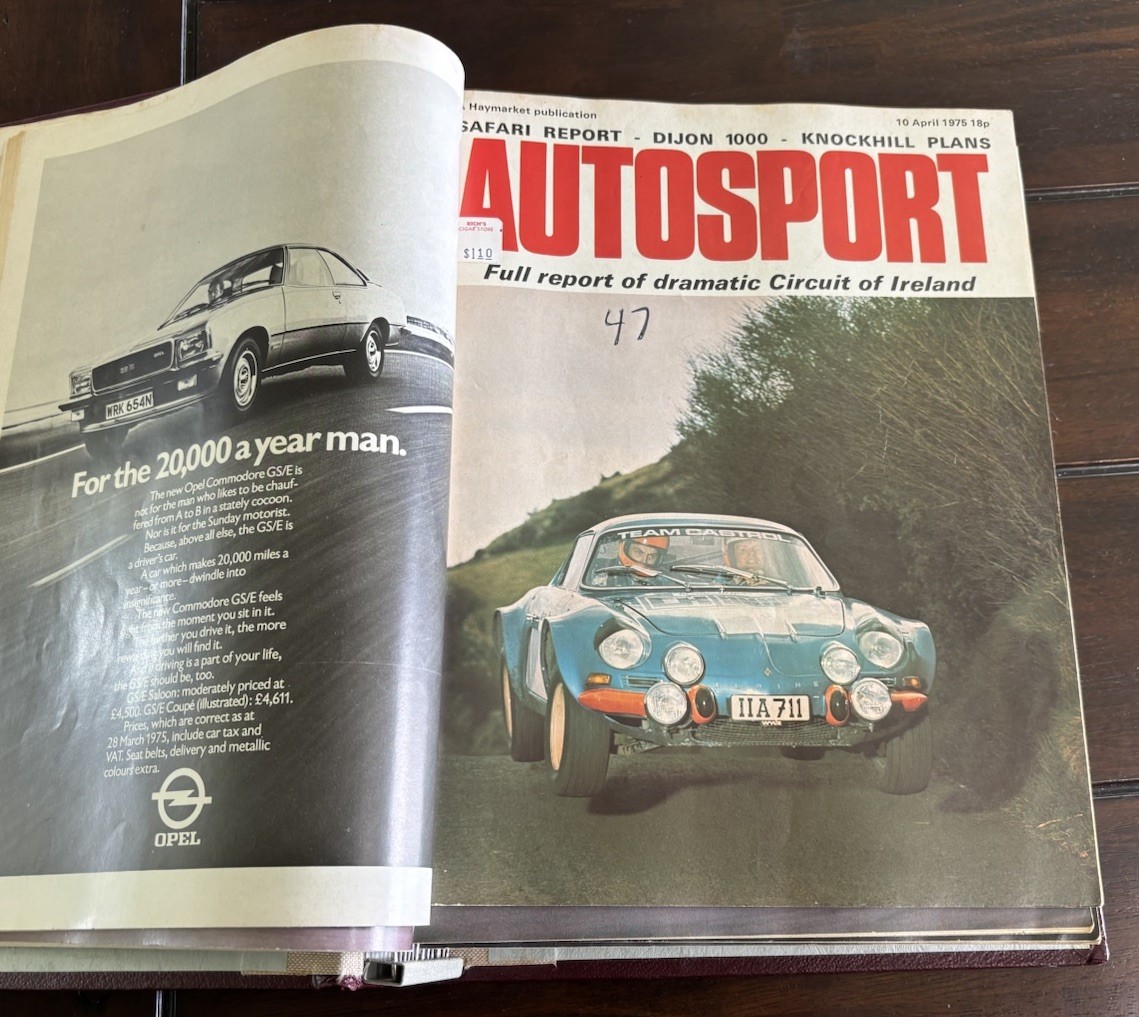 March 1975 – July 1975 AUTOSPORT Magazines (14) In Custom Binder