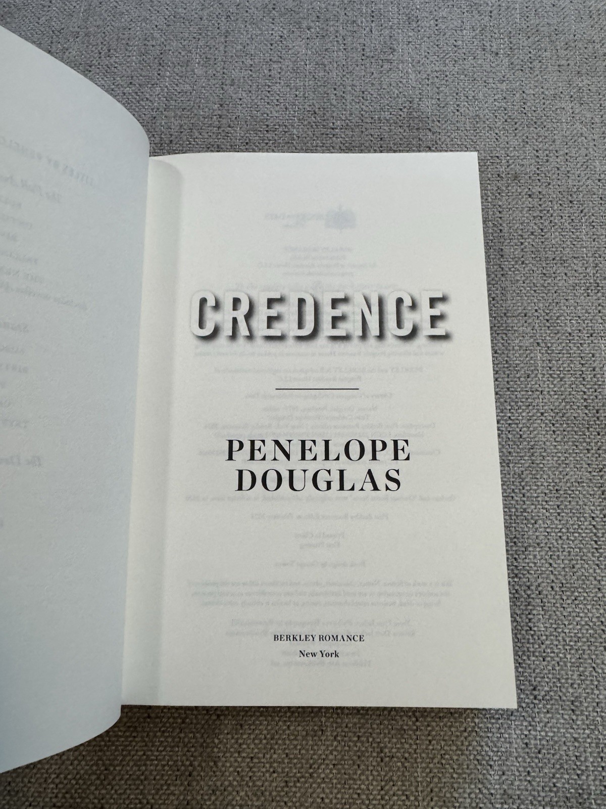 Credence By Penelope Douglas Books For Days Crate Special Edition Bfdc