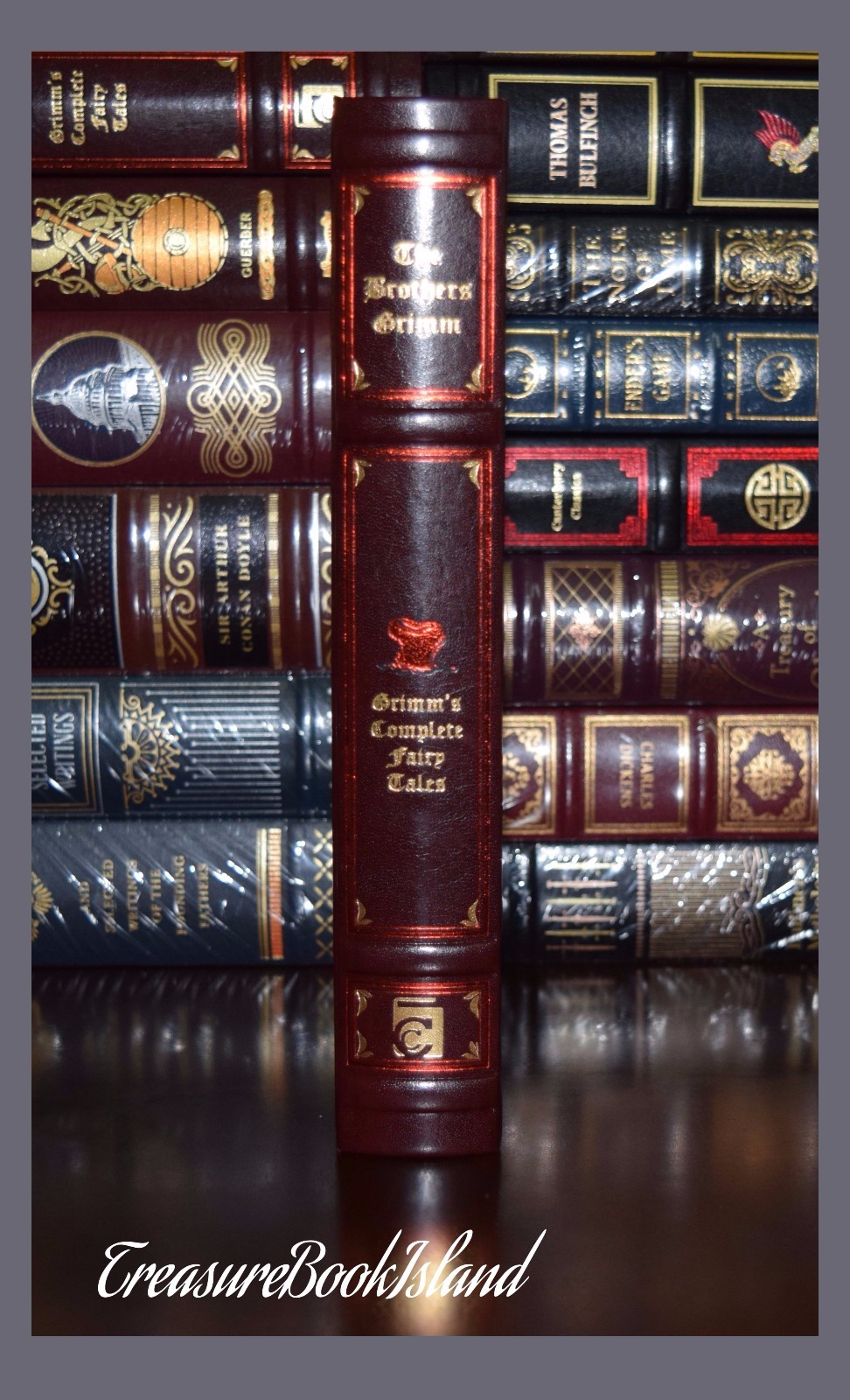 Brothers Grimm Complete Grimm’s Fairy Tales Hardcover Leather Bound Collectible