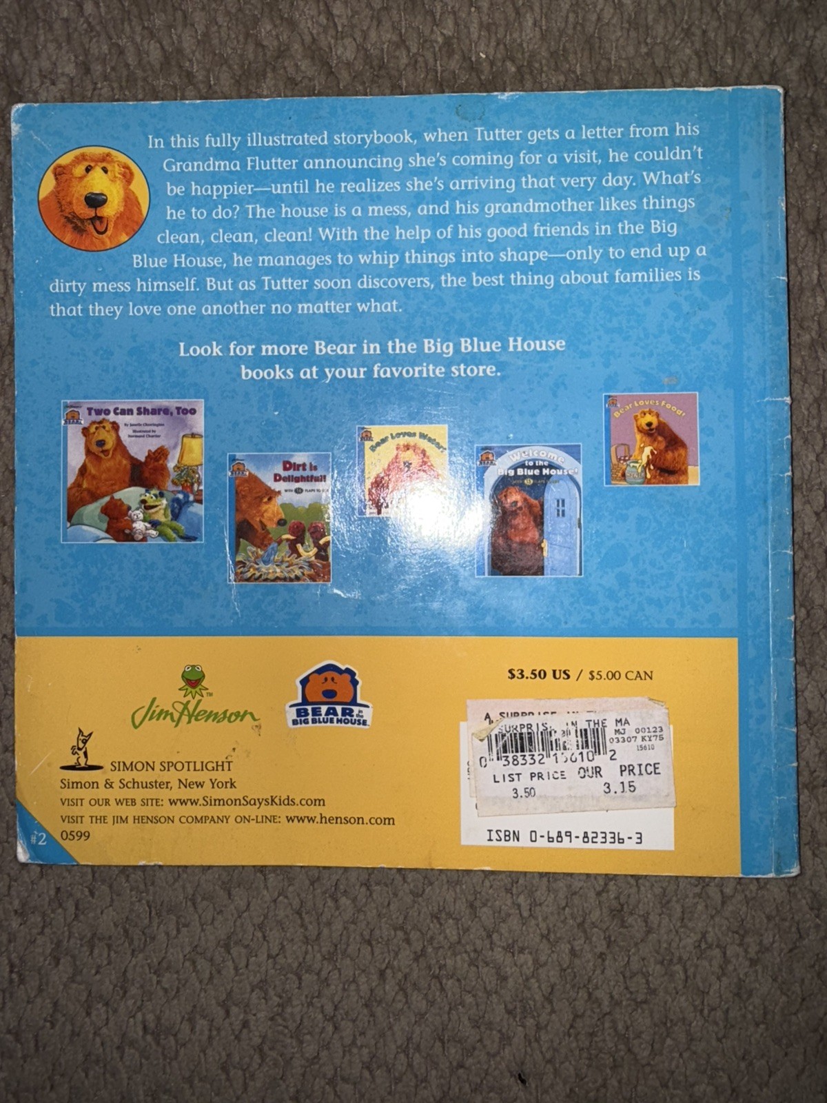 Bear In The Big Blue House Book A Surprise In The Mailbox 1999 EB10