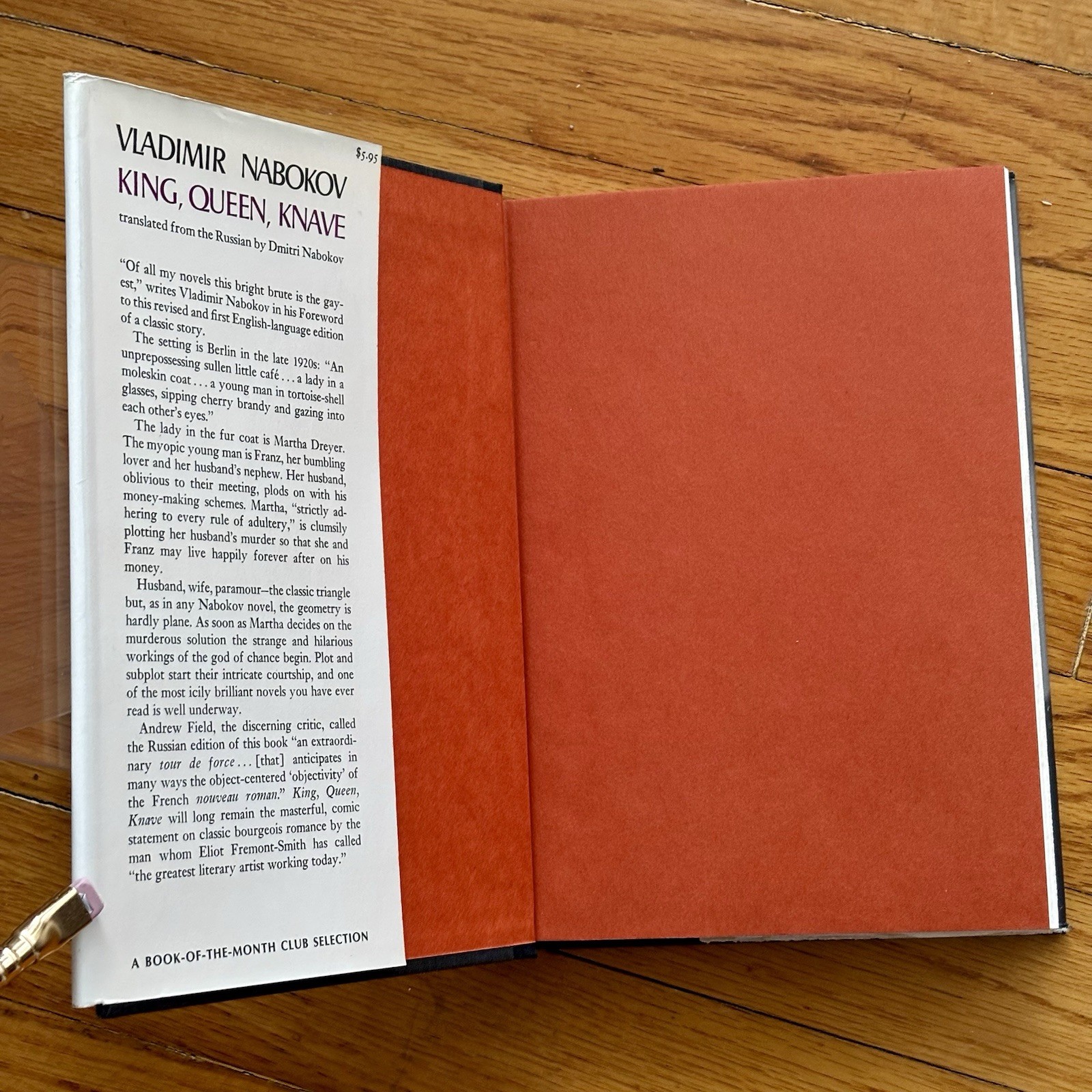 VLADIMIR NABOKOV—King Queen Knave—”This bright brute is my gayest novel”—1st HC