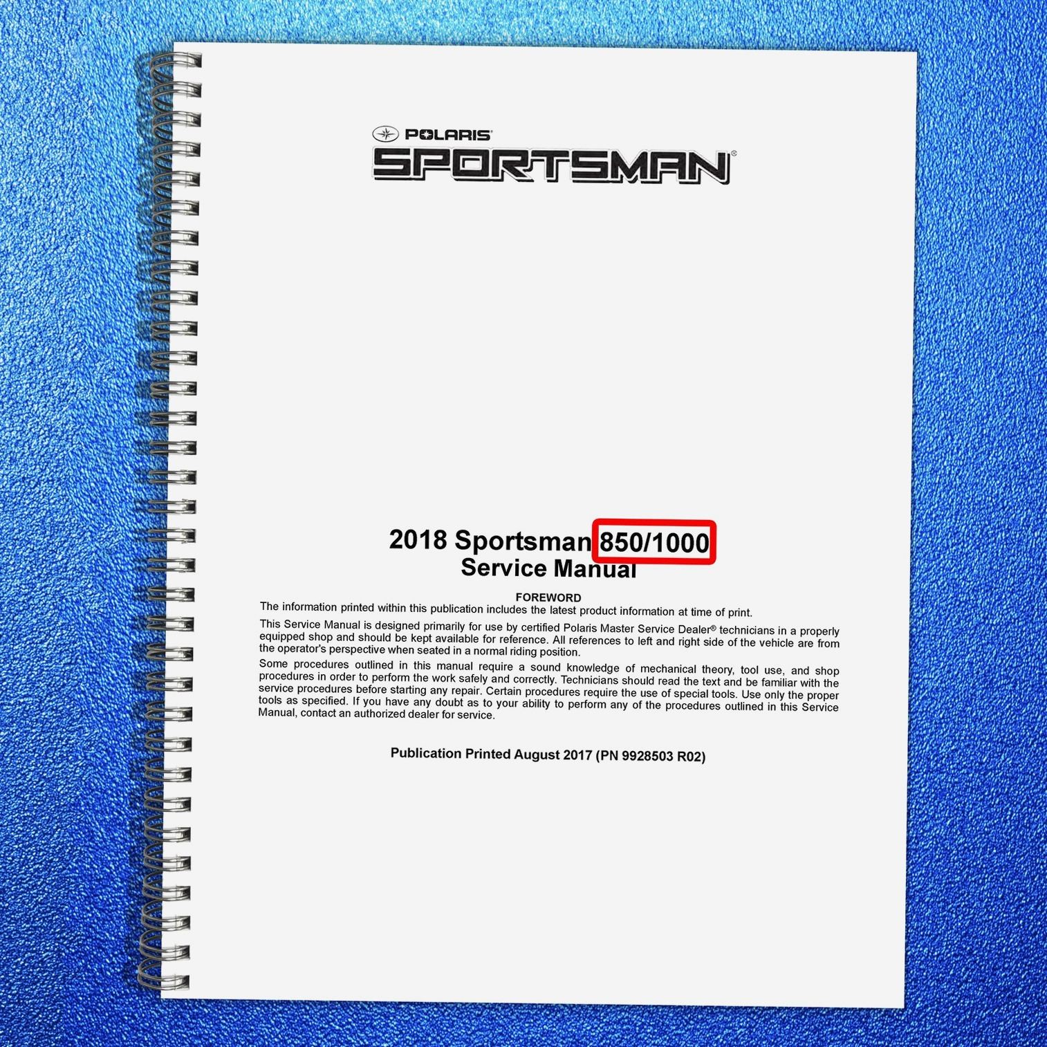 POLARIS Sportsman 850 1000 XP High Lifter Service Manual , FOLDOUTS