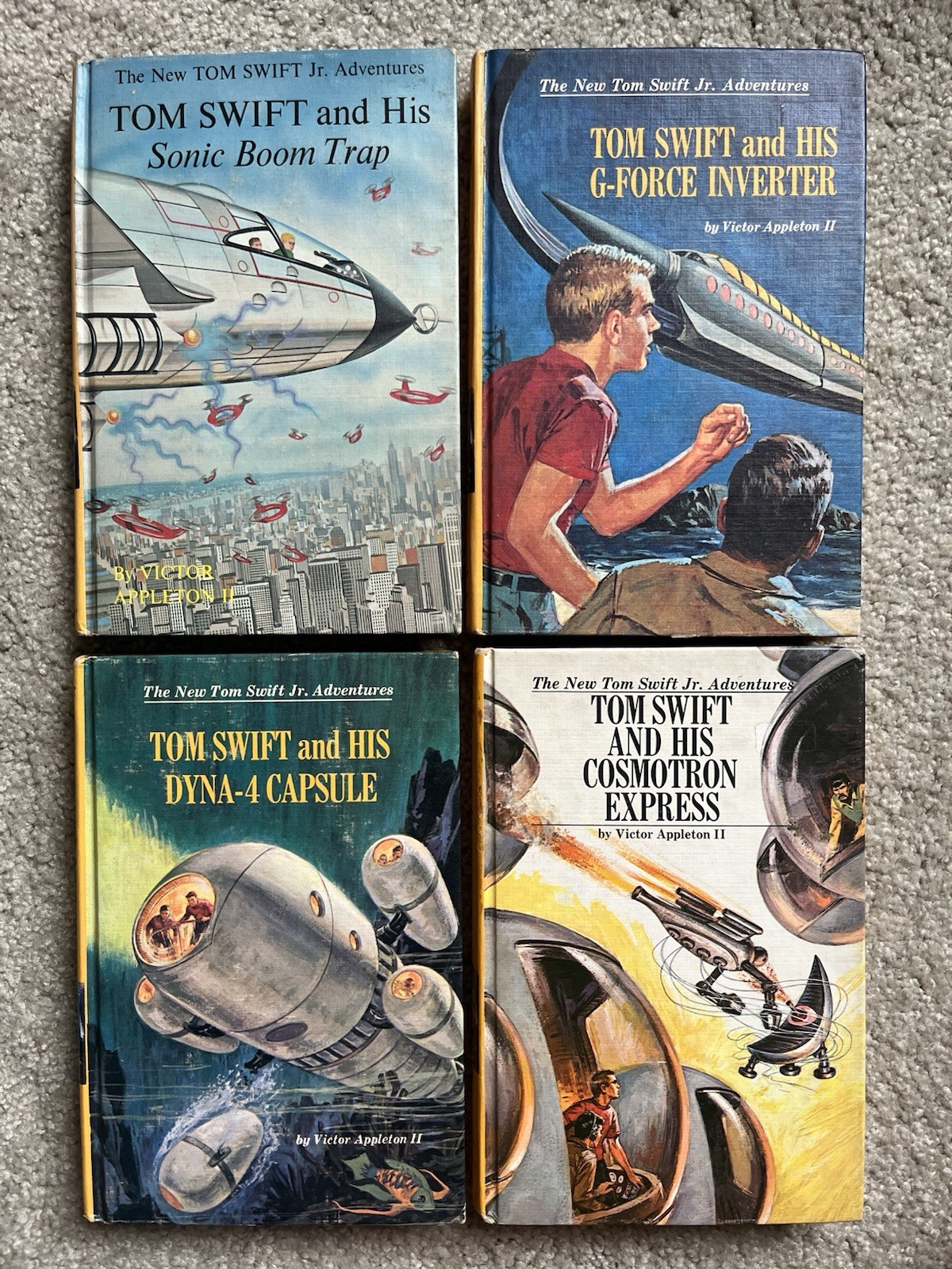 Tom Swift Lot Of 4 Hardbacks – #26, 30 G-Force, 31 Dyna-4, 32 Cosmotron Express