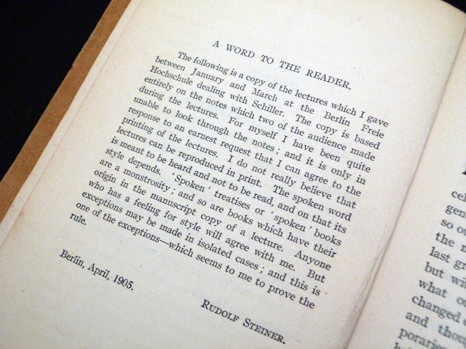 RUDOLF STEINER Friedrich Schiller in Our Time 1933 1st, 9 lectures from 1905