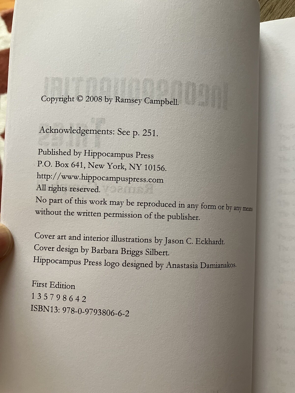 Ramsey Campbell – Inconsequential Tales – Hippocampus Press – 2008 – Horror