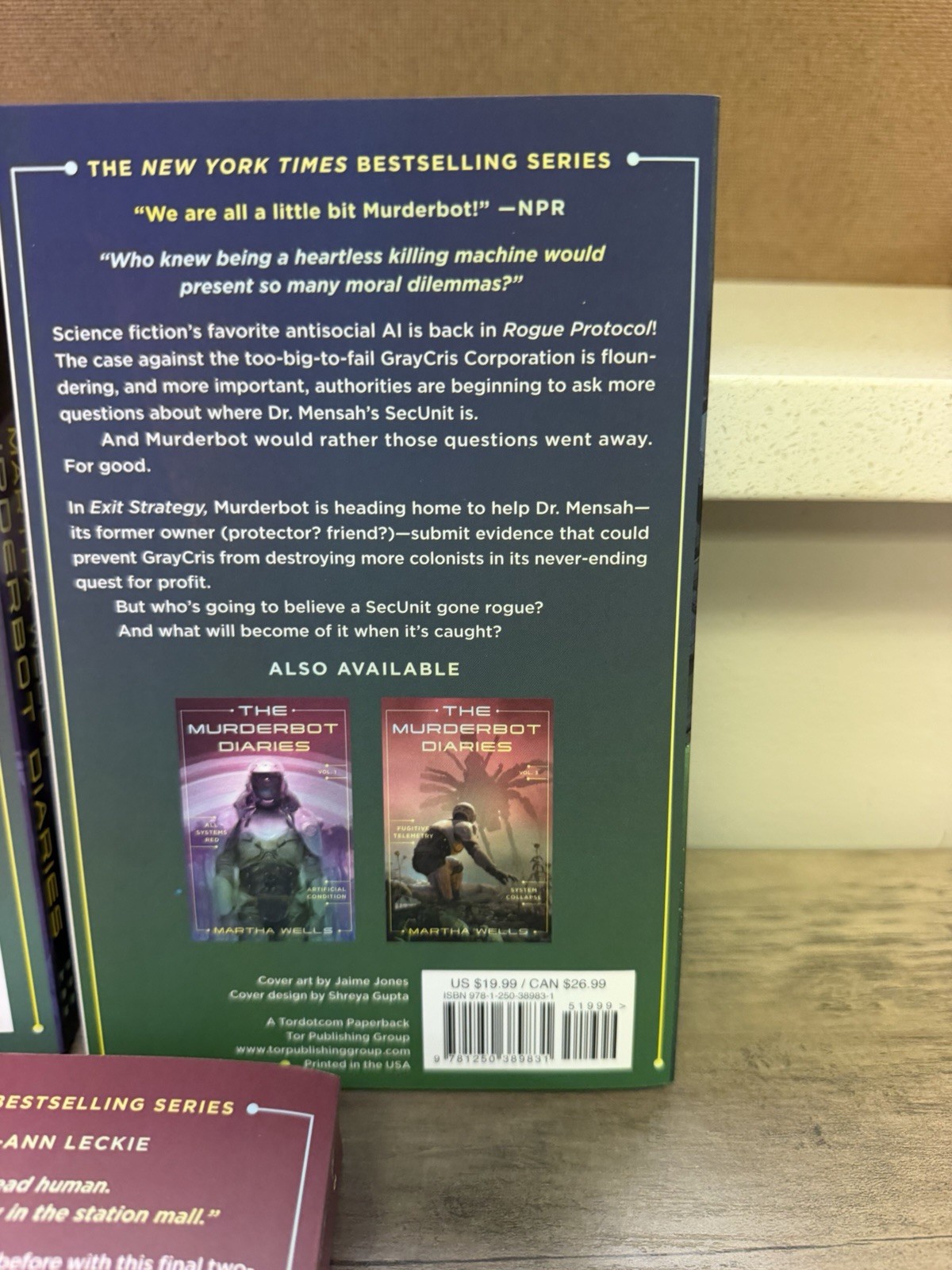 The Murderbot Diaries Vol 1, 2 and 3 Author Martha Wells Manga Books Adult Own