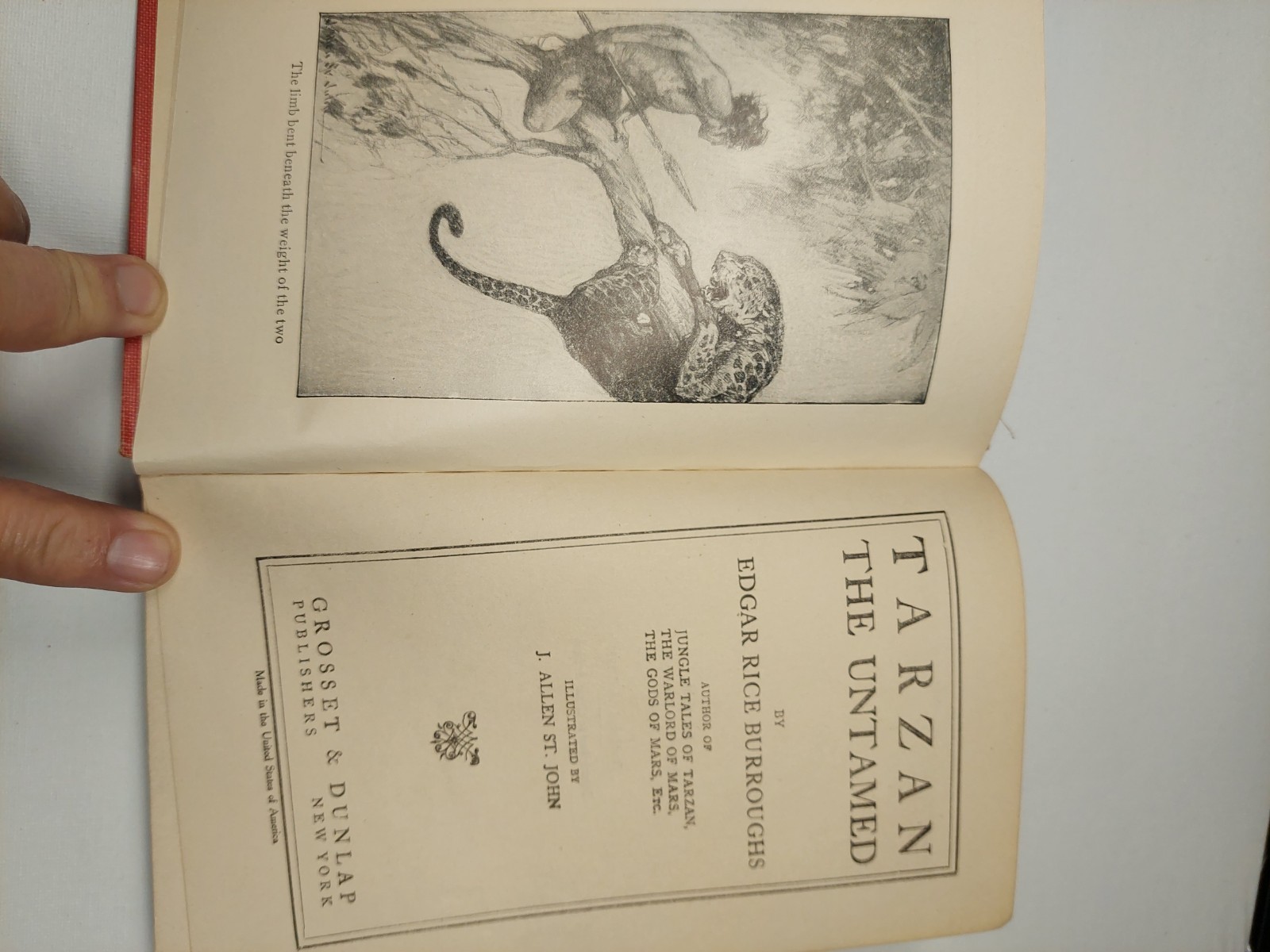Lot of 10 Vintage Tarzan Books Edgar Rice Burroughs 1915-50s Old Hard Cover
