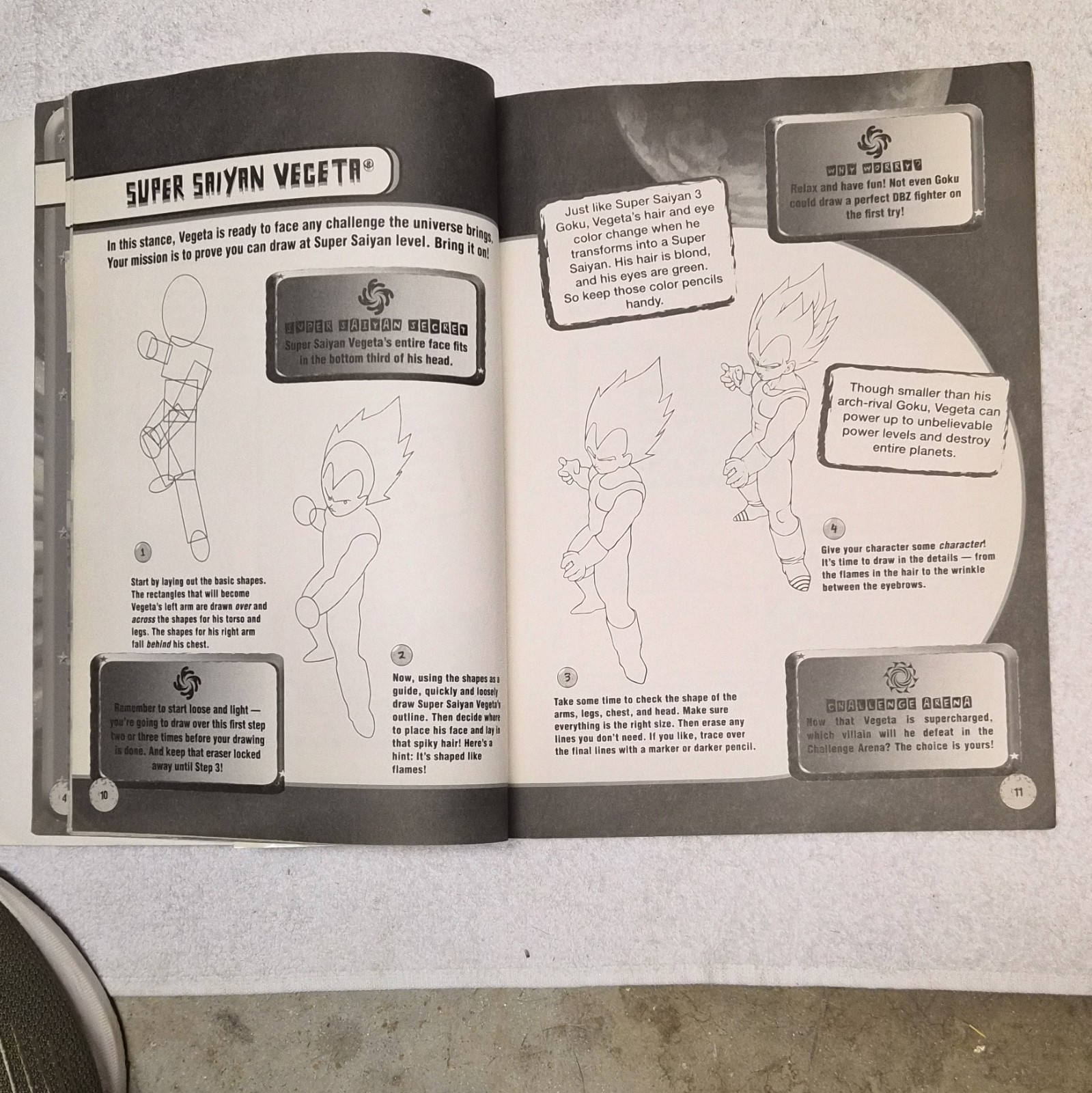 Dragon Ball Z How to Draw Challenge Arena Activity Book PB w/ Stickers 2003