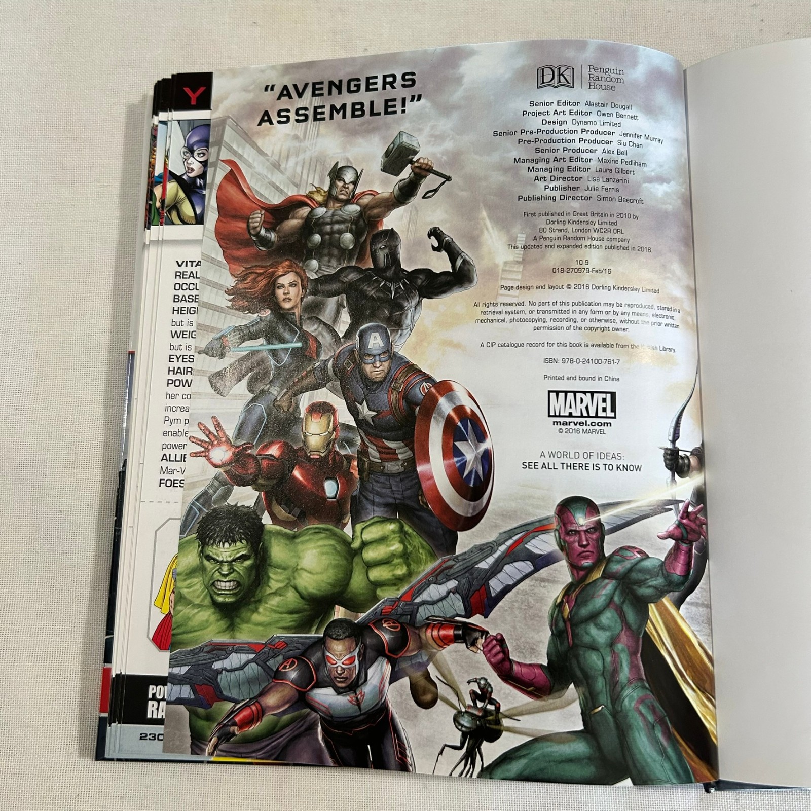 Marvel Avengers The Ultimate Character Guide Updated Hard Cover Book 2016