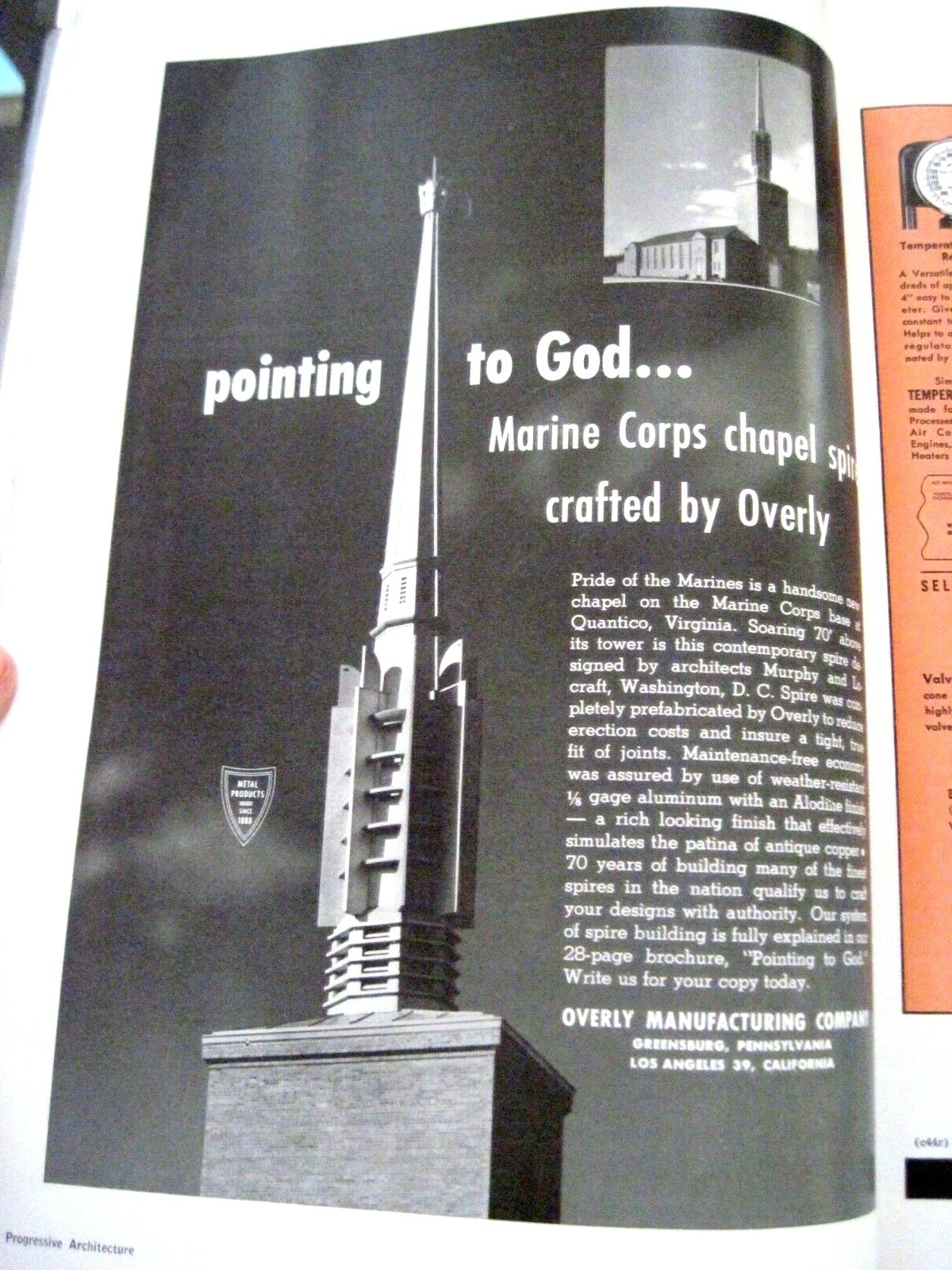 April 1958 Magazine “Progressive Architecture” w/ 264 Pages of Building Designs*