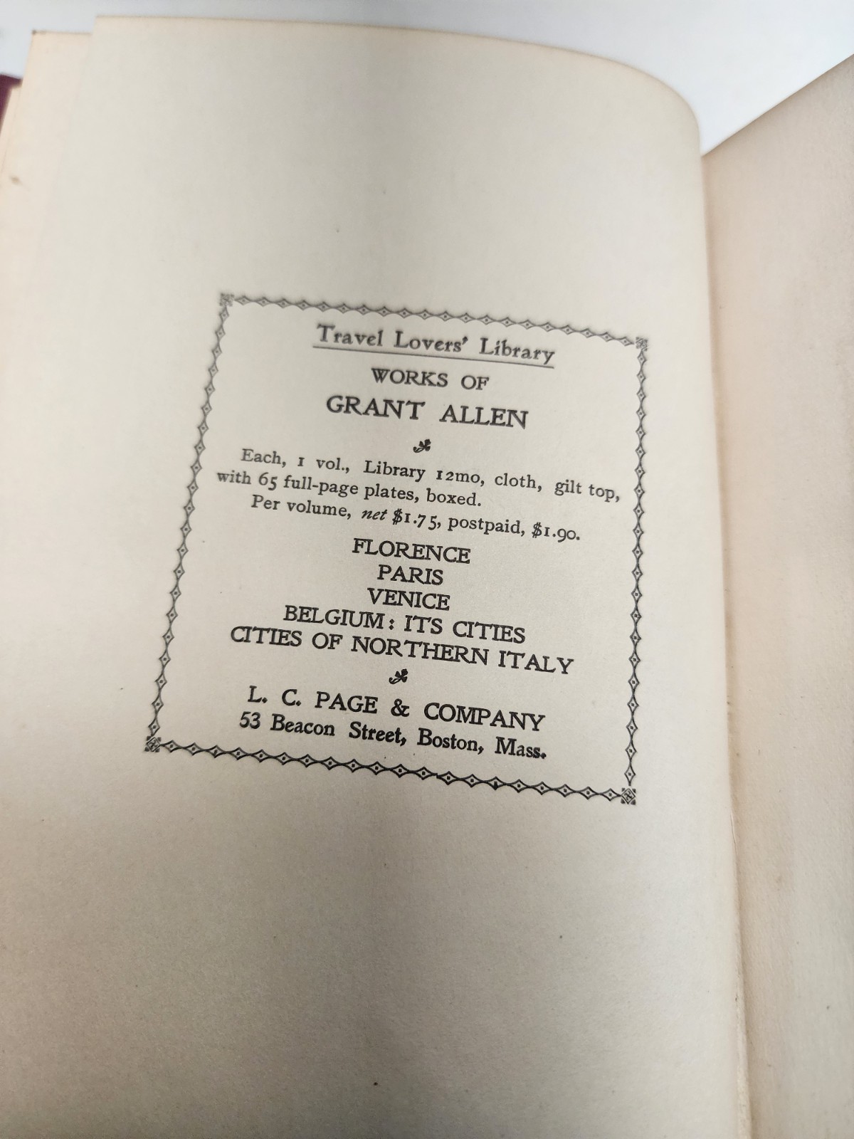 1912 PARIS Grant Allen Antique Illustrated Travel Book Decorative Gilt Cloth HC