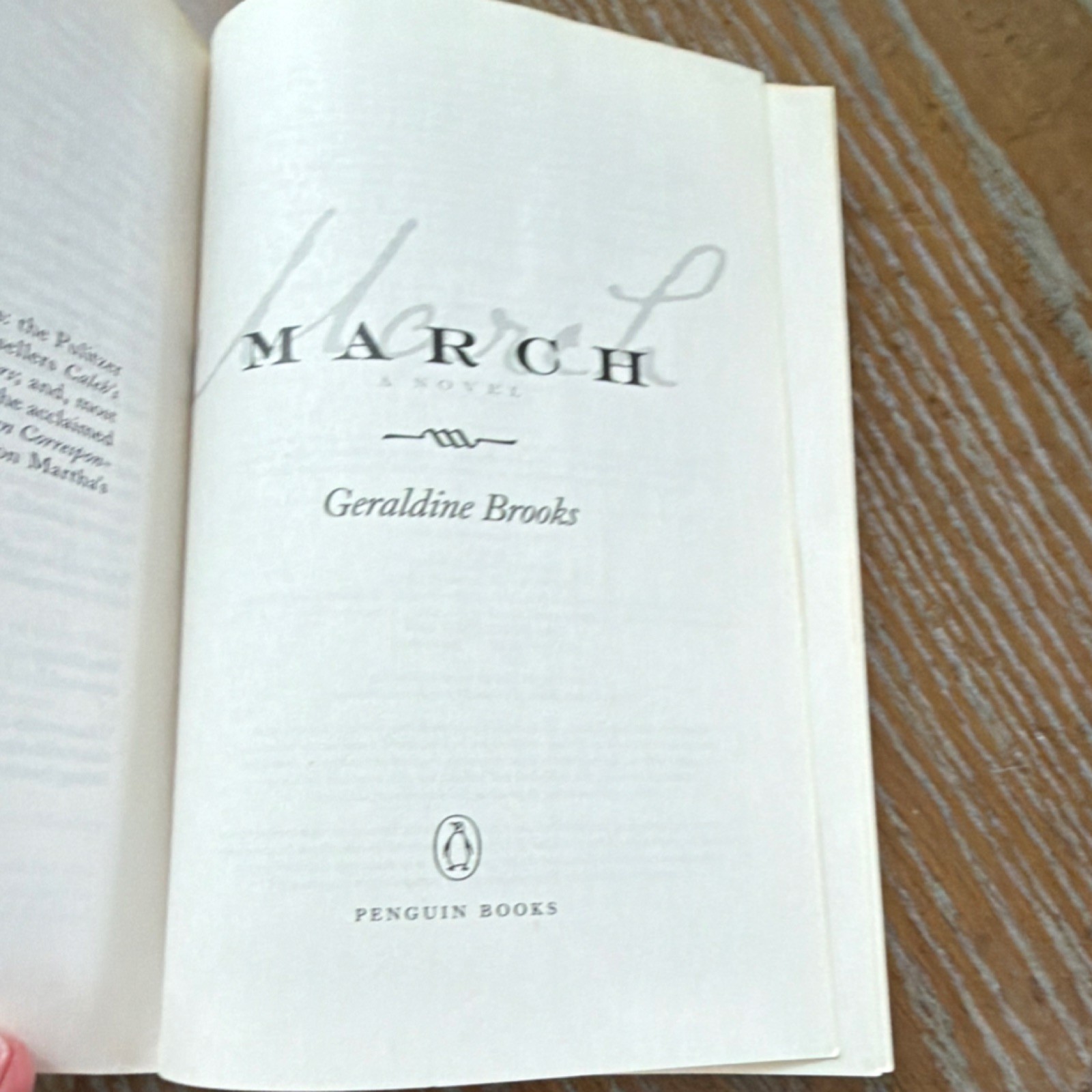 March by Geraldine Brooks Paperback Penguin Books Historical Fiction Novel
