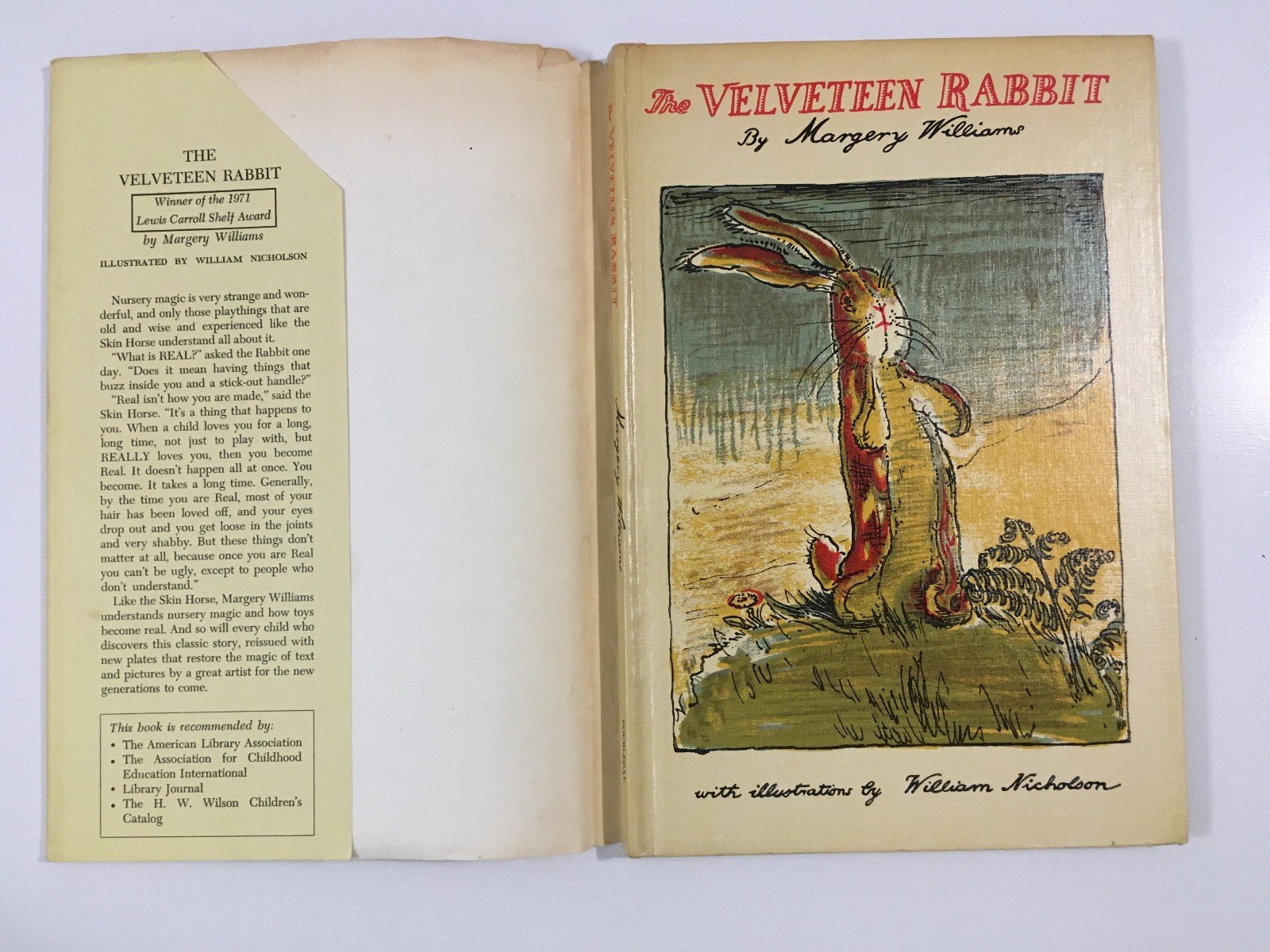 The Velveteen Rabbit by Margery Williams 1st Ed. 13th Printing HCDJ