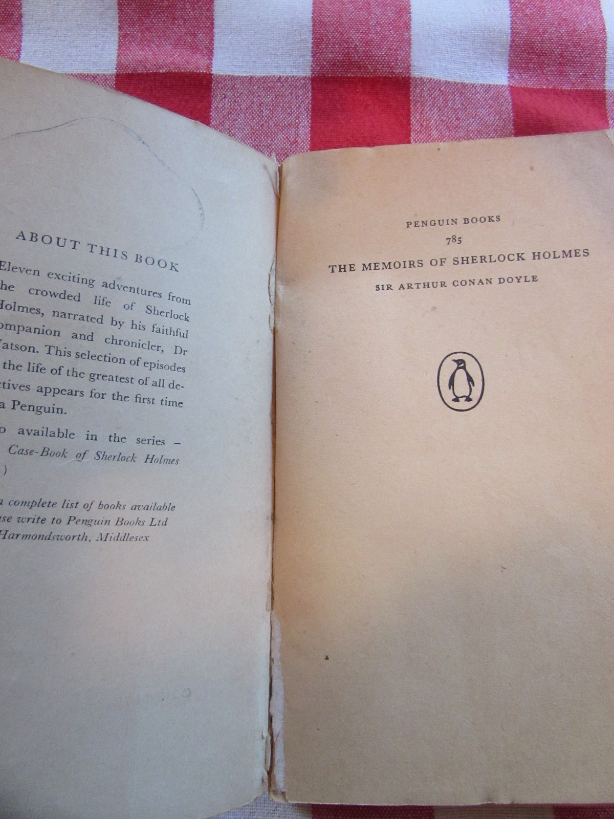 Vintage Sherlock Holmes 2 Book Lot; Memoirs of… & Tales of…, SC