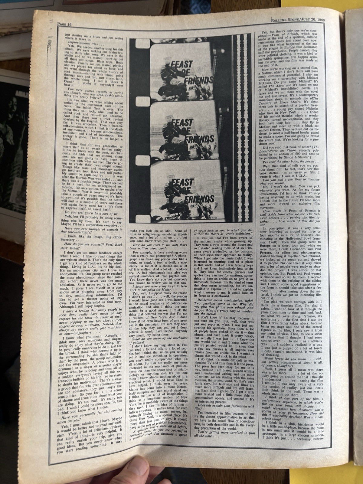 Rolling Stone magazine newspaper July 26 1969 Buddy Guy Brian Jones