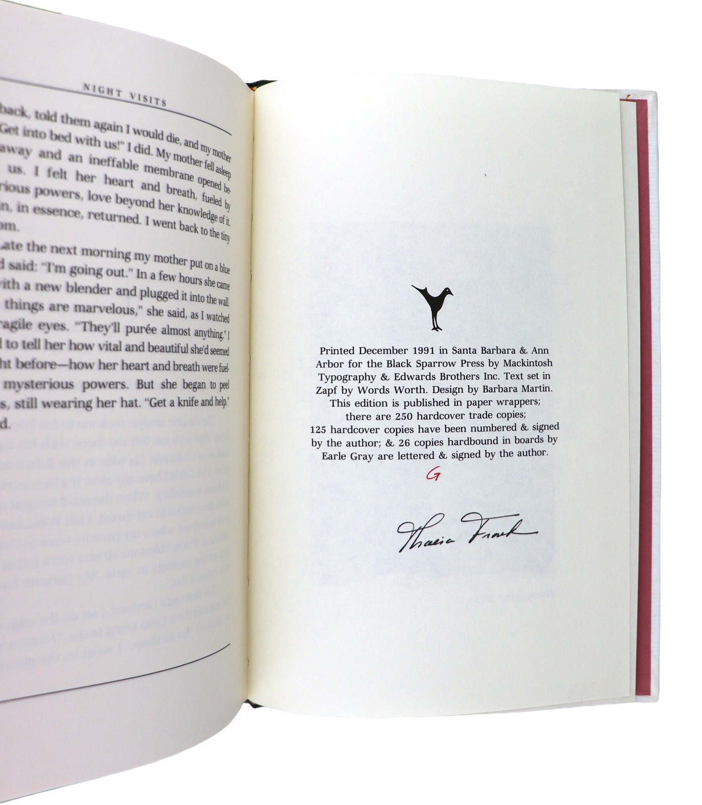 Thaisa Frank / A Brief History of Camouflage / Signed Limited Lettered Edition