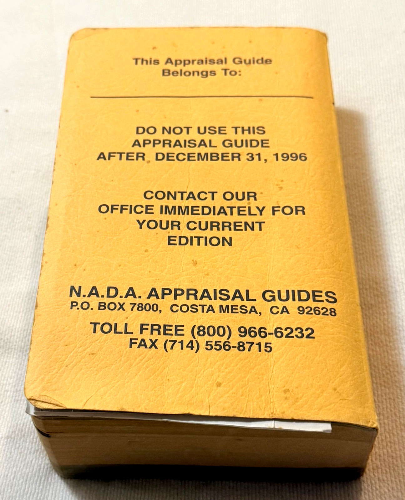 N.A.D.A. Manufactured Housing Appraisal Guide Sept through Dec 1996 Vintage RARE