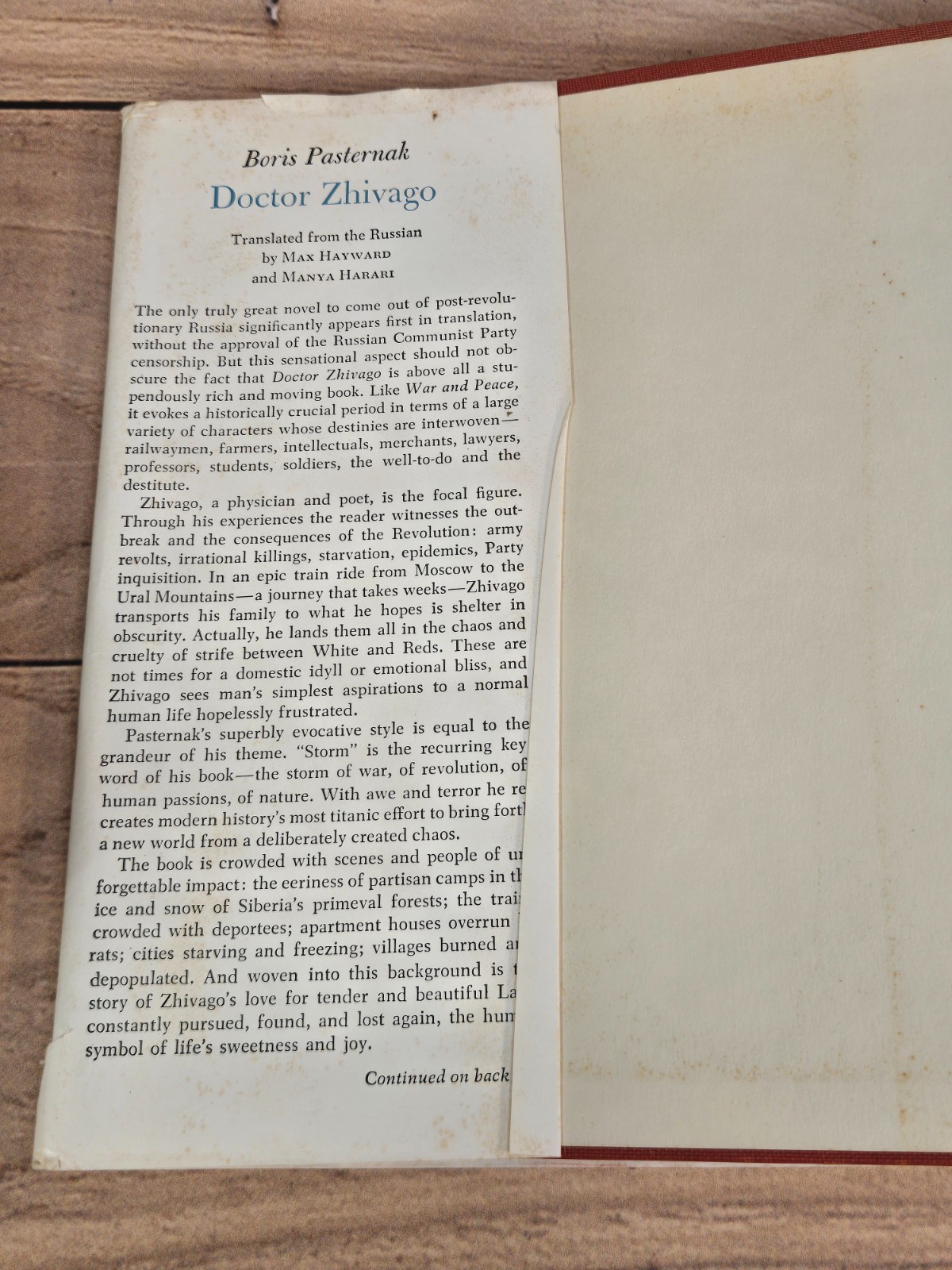 Doctor Zhivago by Boris Pasternak 1958 Pantheon 1st U.S edition/1st print
