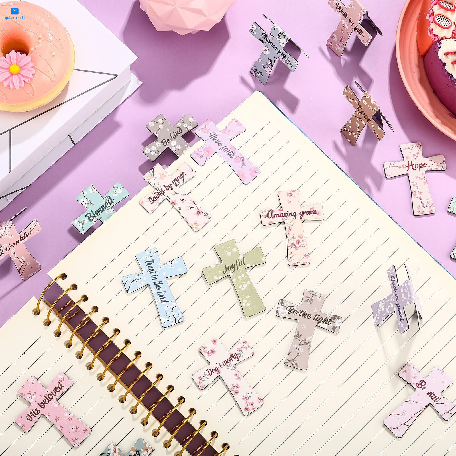 48 Pcs Magnetic Cross approx. 10 x 4 cm/ 3.9 x 1.57 inches, Multicolor