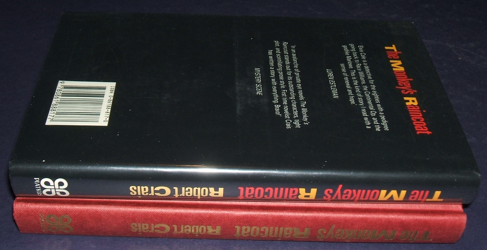 The Monkey’s Raincoat Robert Crais 1982 Piatkus 1st ed. Signed Fine in Fine