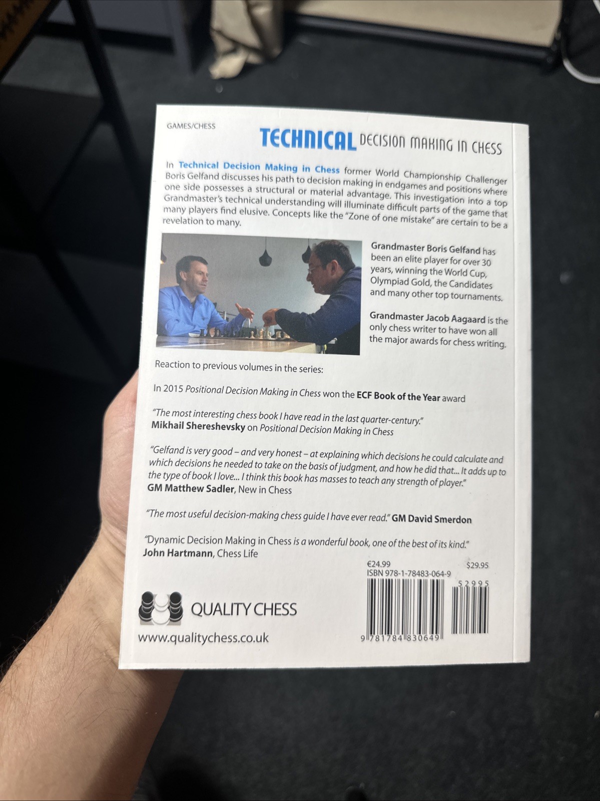 Technical Decision Making In Chess by Boris Gelfand Paperback Book