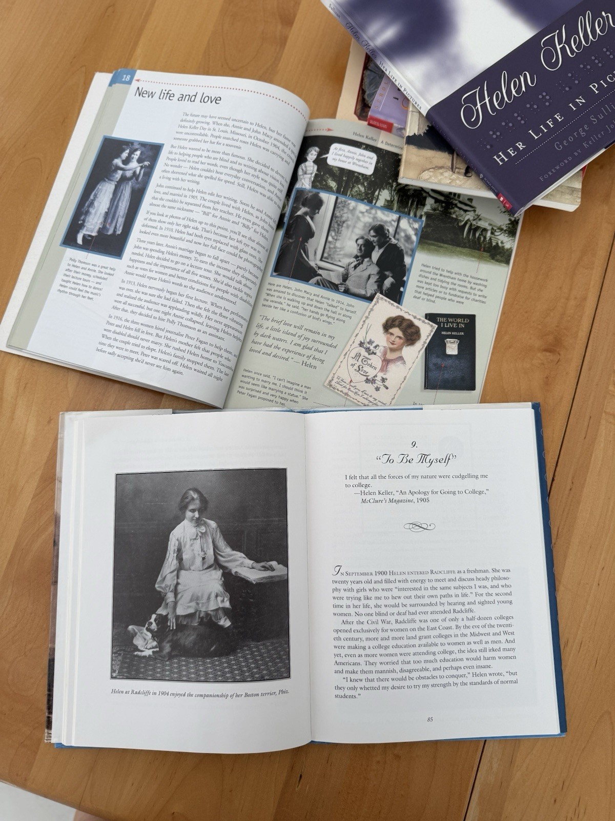 Helen Keller Sullivan Braille heroes biography pictures homeschool textset blind