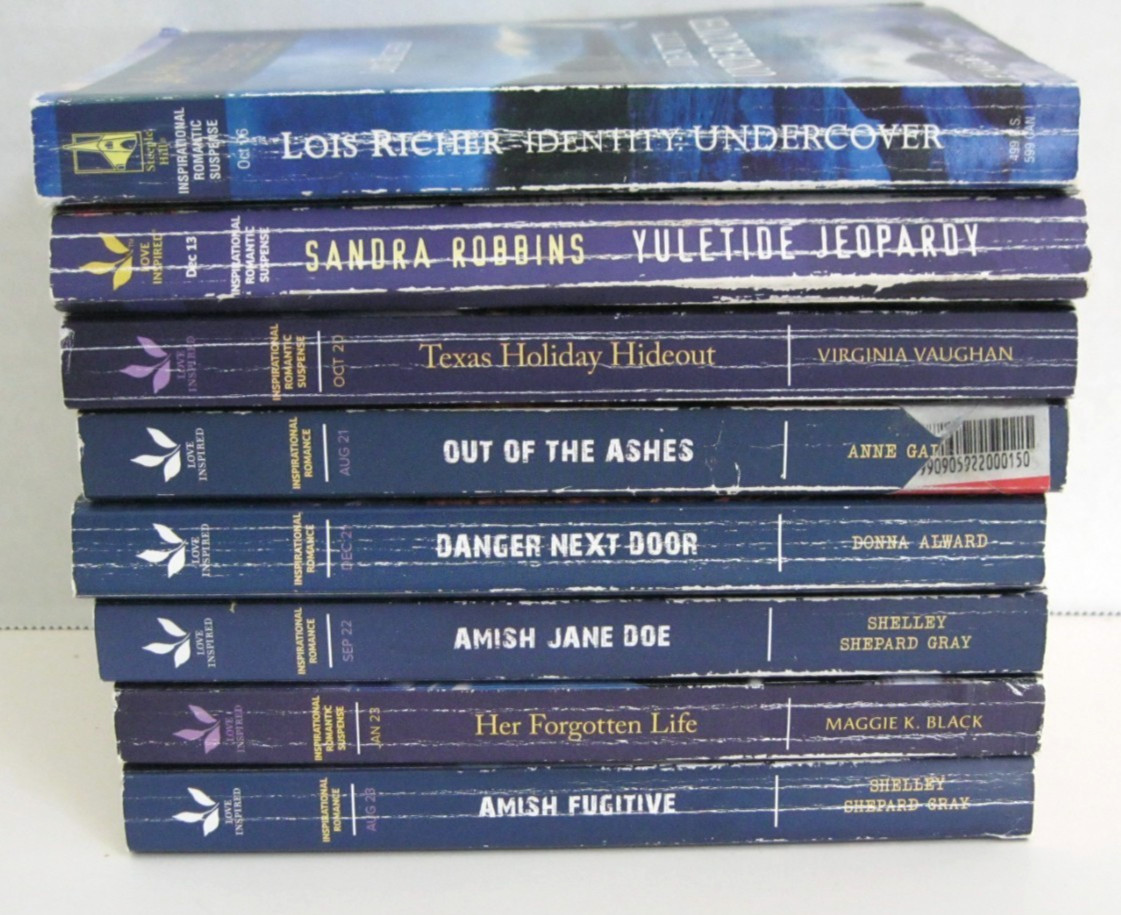 8 Love Inspired Suspense & Love Inspired Cold Case Book Lot – Free Ship
