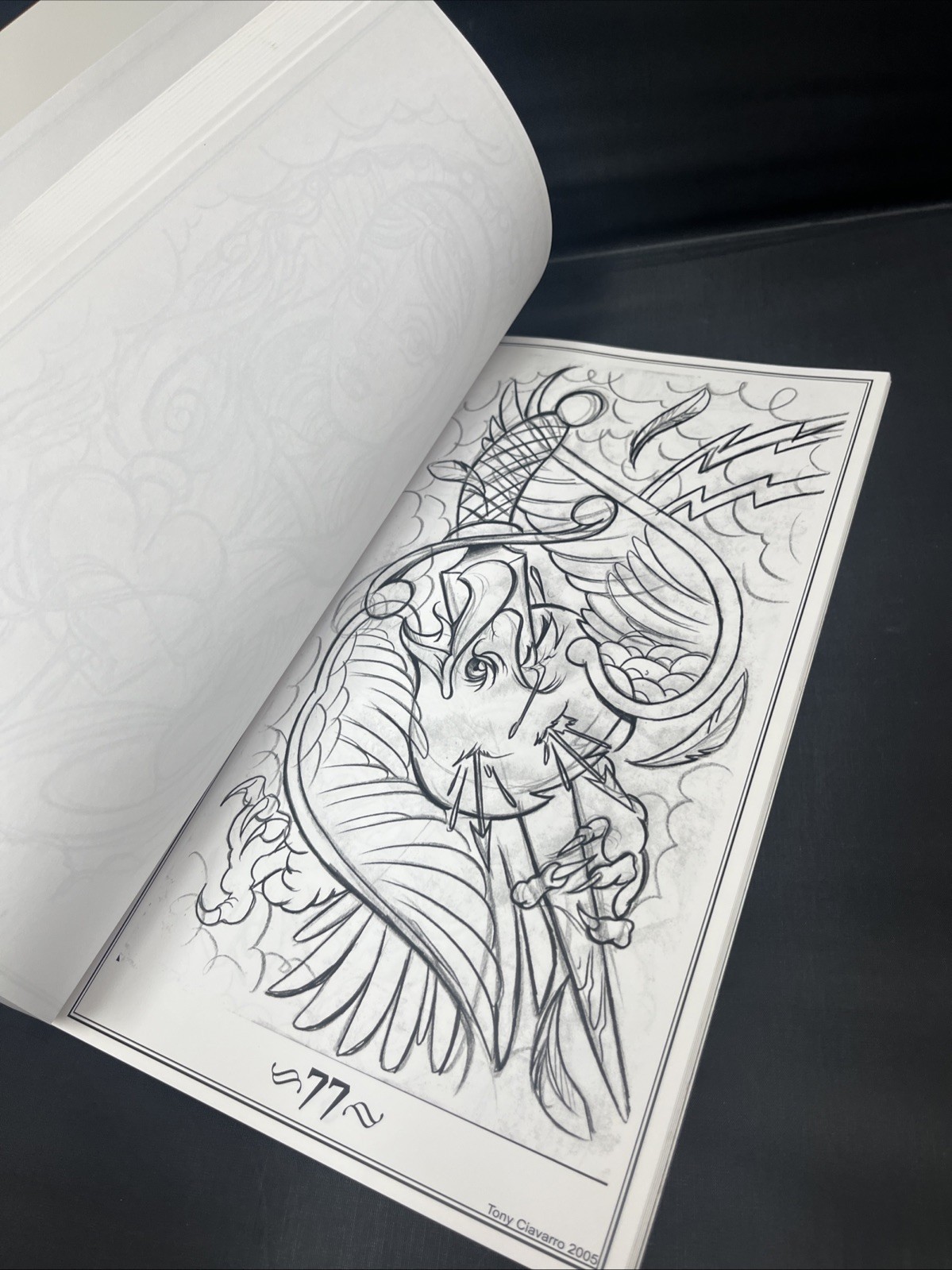 Tony Ciavarro 101 Half Sleeves Tattoo Art Book 2nd Printing 2005 14″x8.5″x3/4″