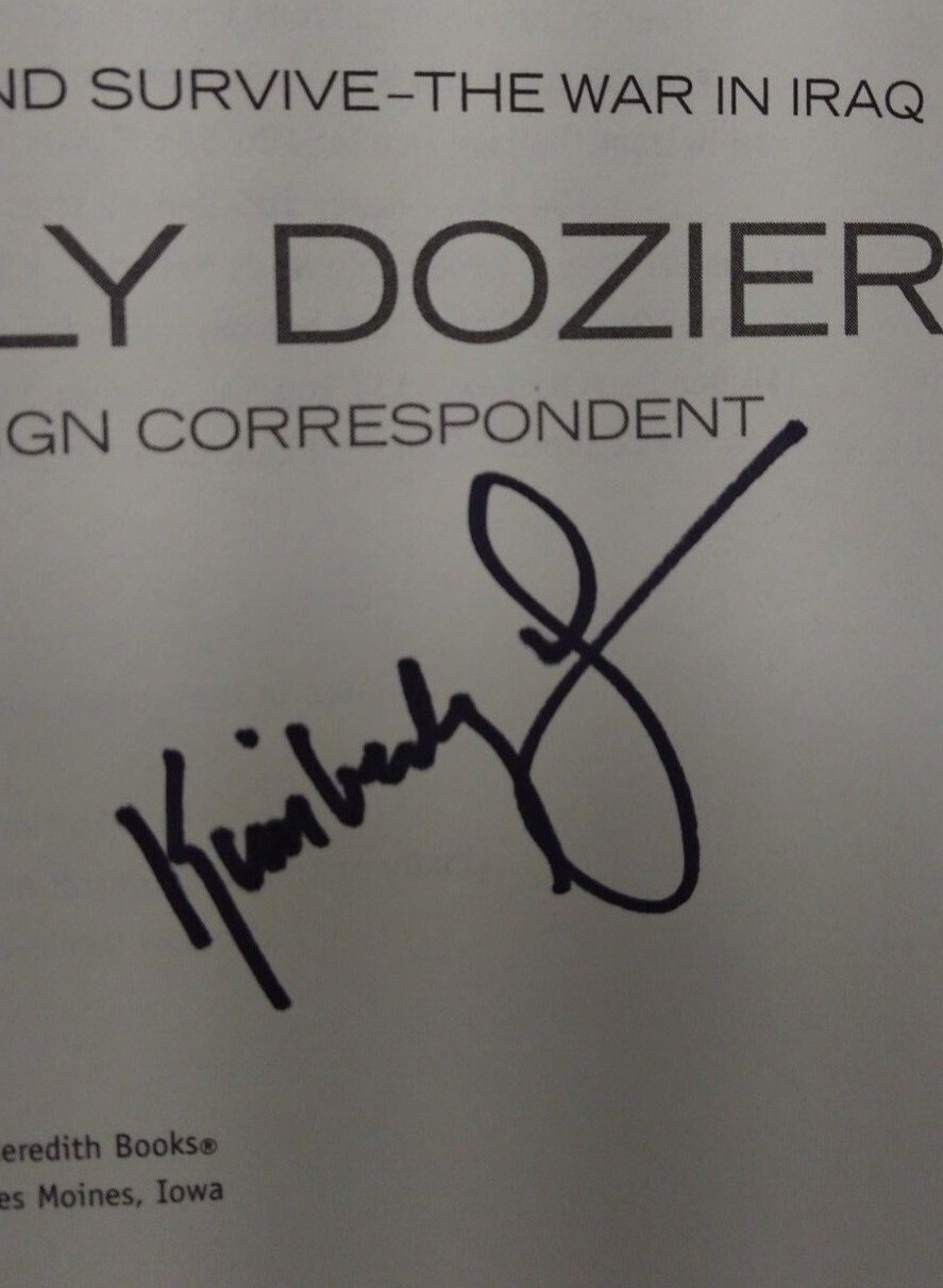 Signed BREATHING THE FIRE by KIMBERLY DOZIER Hardcover Dust Jacket Iraq War 