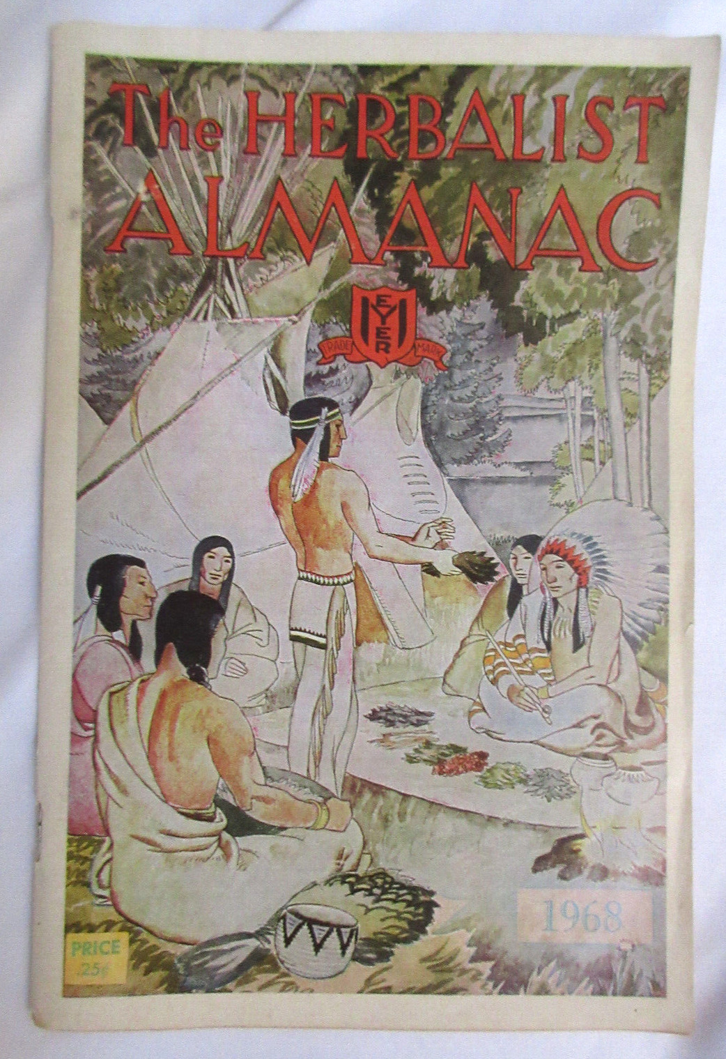 The Herbalist Almanac 1968 $.25 Clarence Meyer GUC
