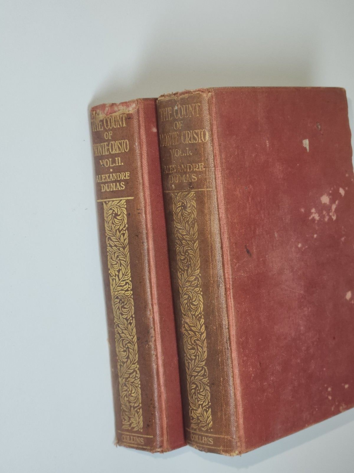 THE COUNT OF MONTE CRISTO VOL 1 & 2 BOOKs – ALEXANDRE DUMAS around 1910