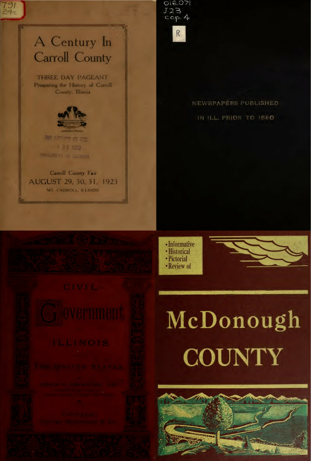 113 Old Books on Illinois History Genealogy Ancestry Family Records V.3 on USB