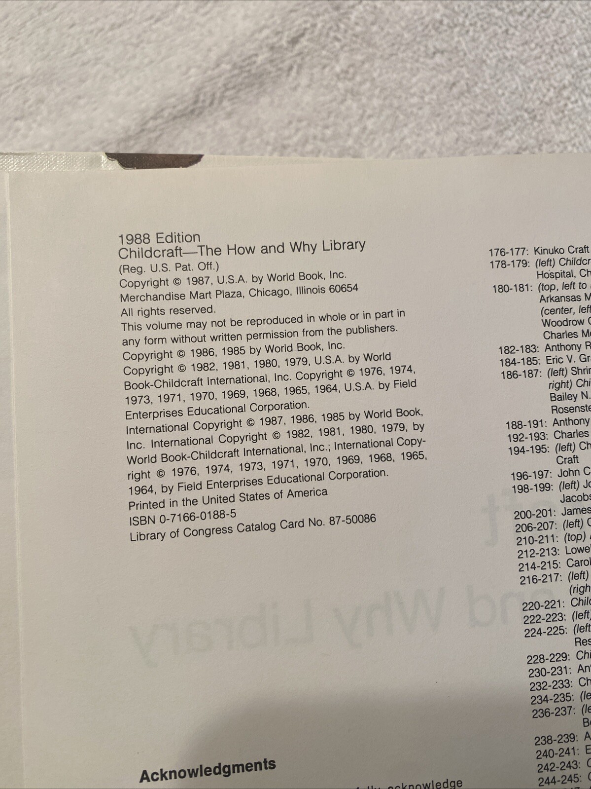 Childcraft How and Why Library Lot Of 7 Hardcover Volumes 2,3,4,7,8,14,15. 1988