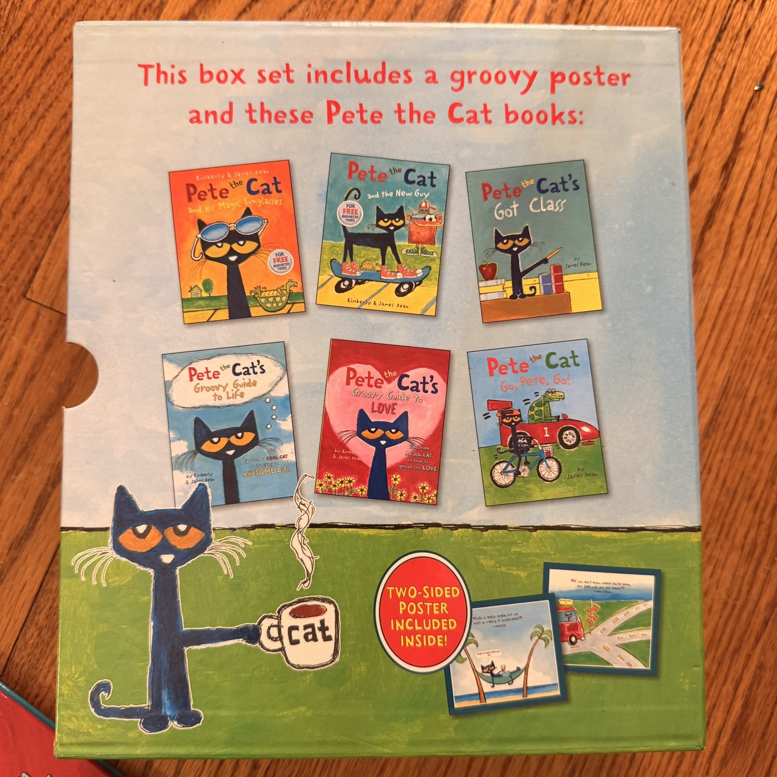 Pete the Cat’s Groovy Box of Books: 6 Book Set by James Dean Free Shipping