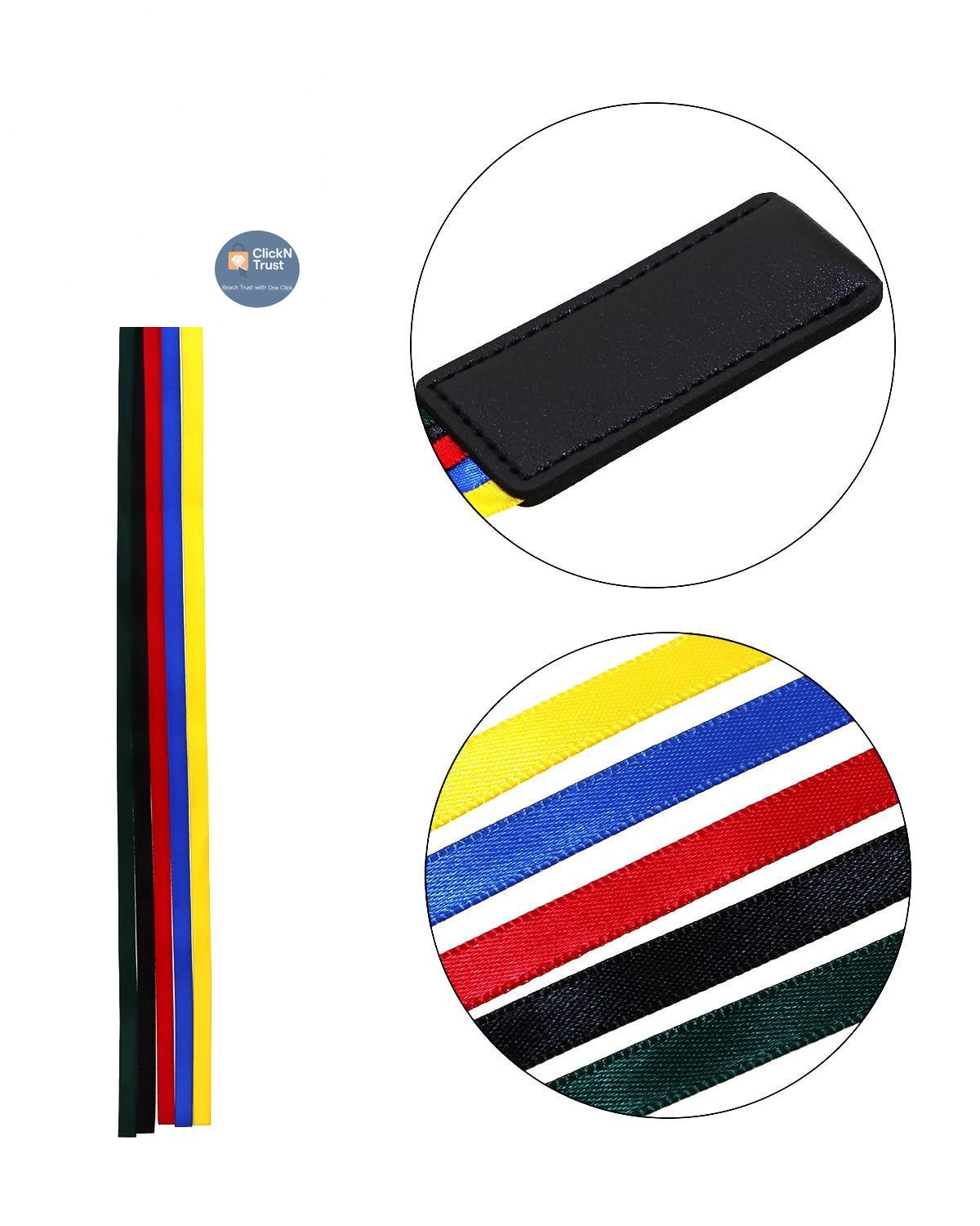 PPhtony Bible Ribbon Bookmark Artificial Leather 7x3cm/2.75×1.18inch, Black