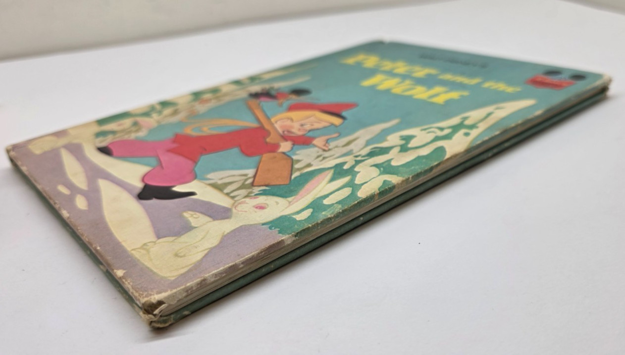Vintage 1974 Disney Peter And The Wolf Hardcover Book Random House
