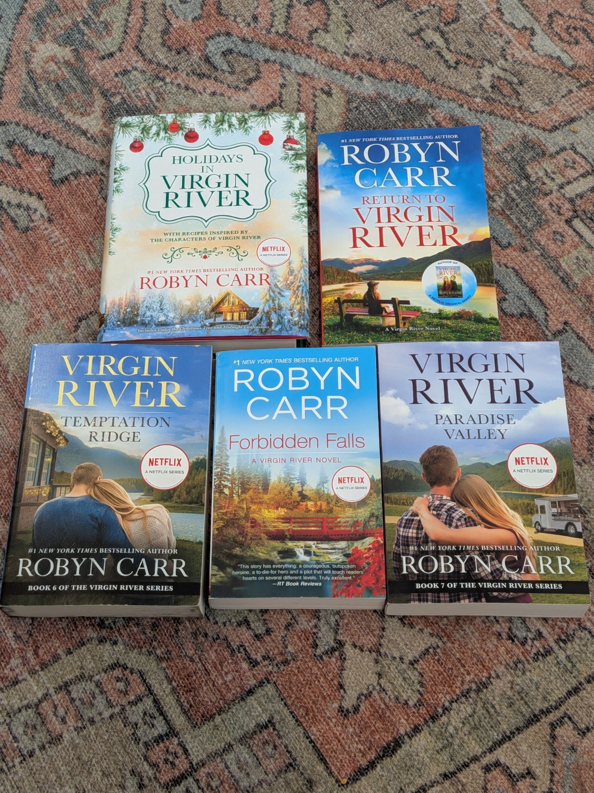 5 VIRGIN RIVER Romance Novels – Mixed Format by ROBYN CARR