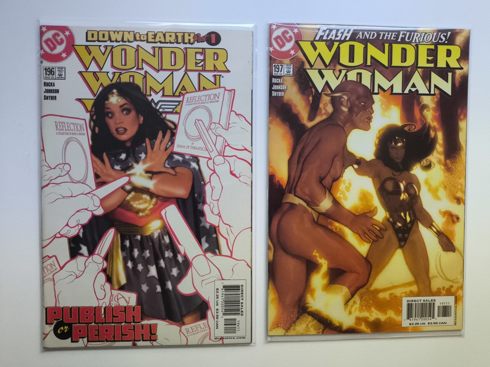 DC Comics Wonder Woman 196 197 Adam Hughes Covers Nov Dec 2003