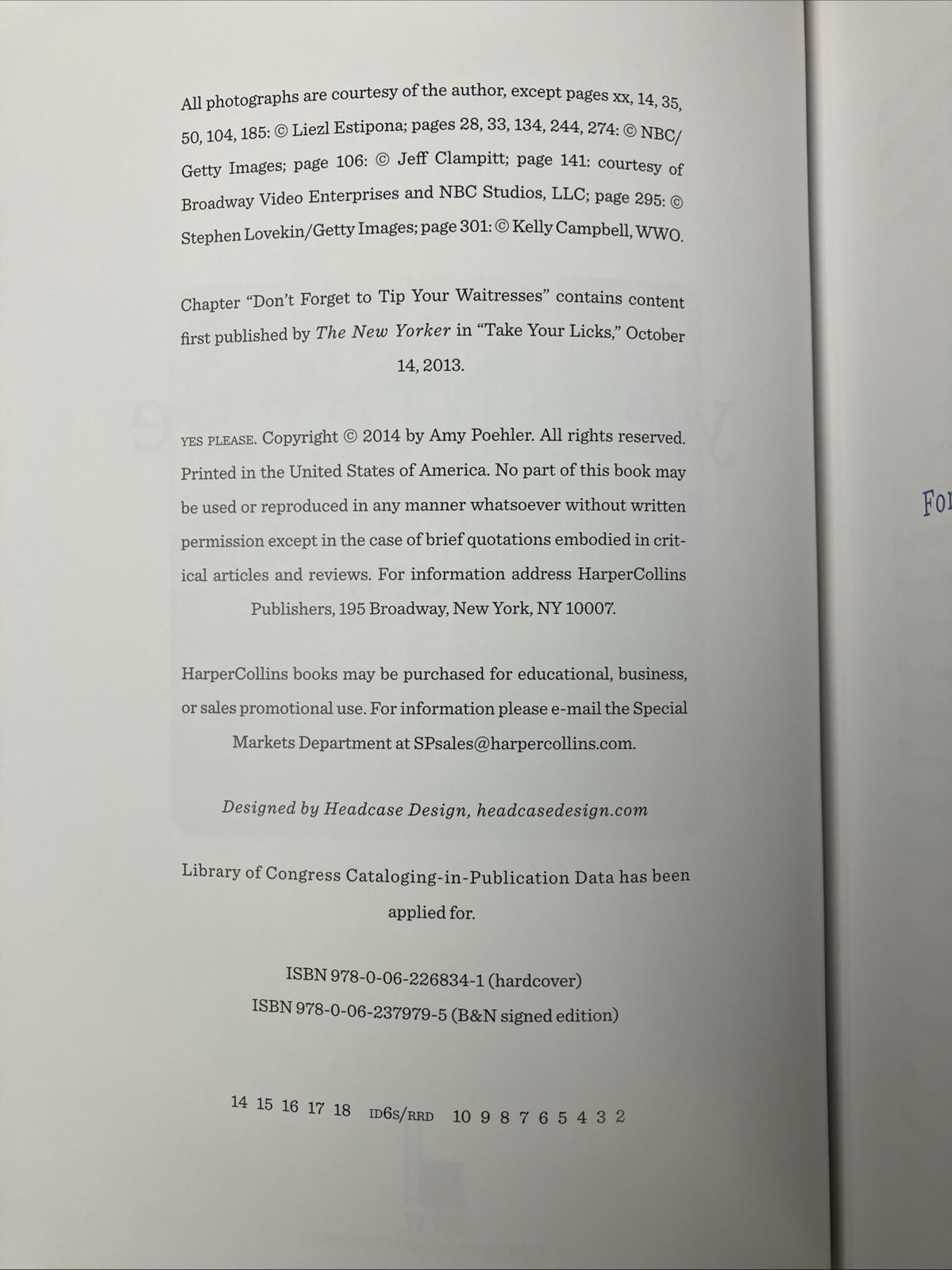 Yes Please by Amy Poehler (2014, Hardcover) From Office Comedian* SIGNED COPY*