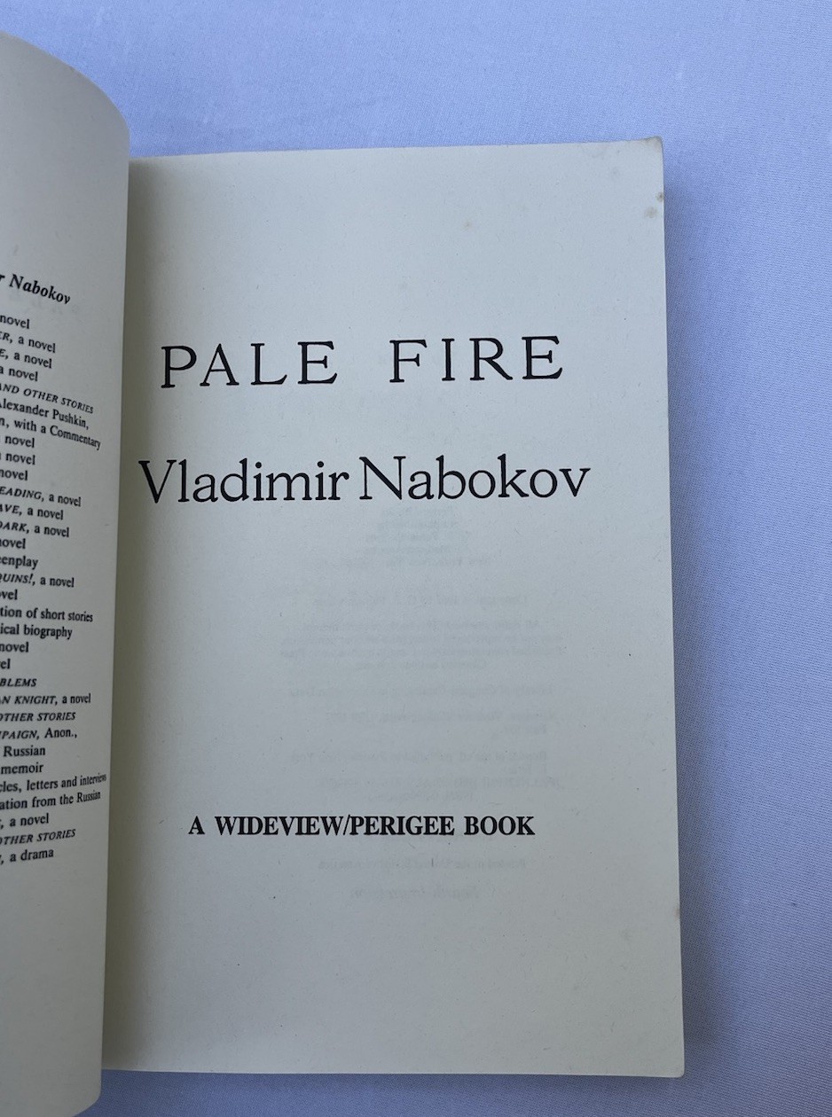 Pale Fire Vladimir Nabokov Perigee Books Paperback