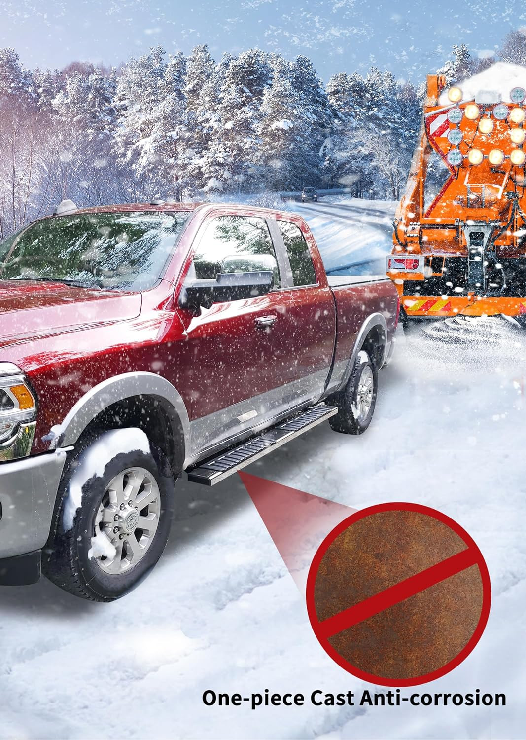 6.5 Inches Running Boards Compatible with 2019-2026 Chevy Silverado/Gmc Sierra 1