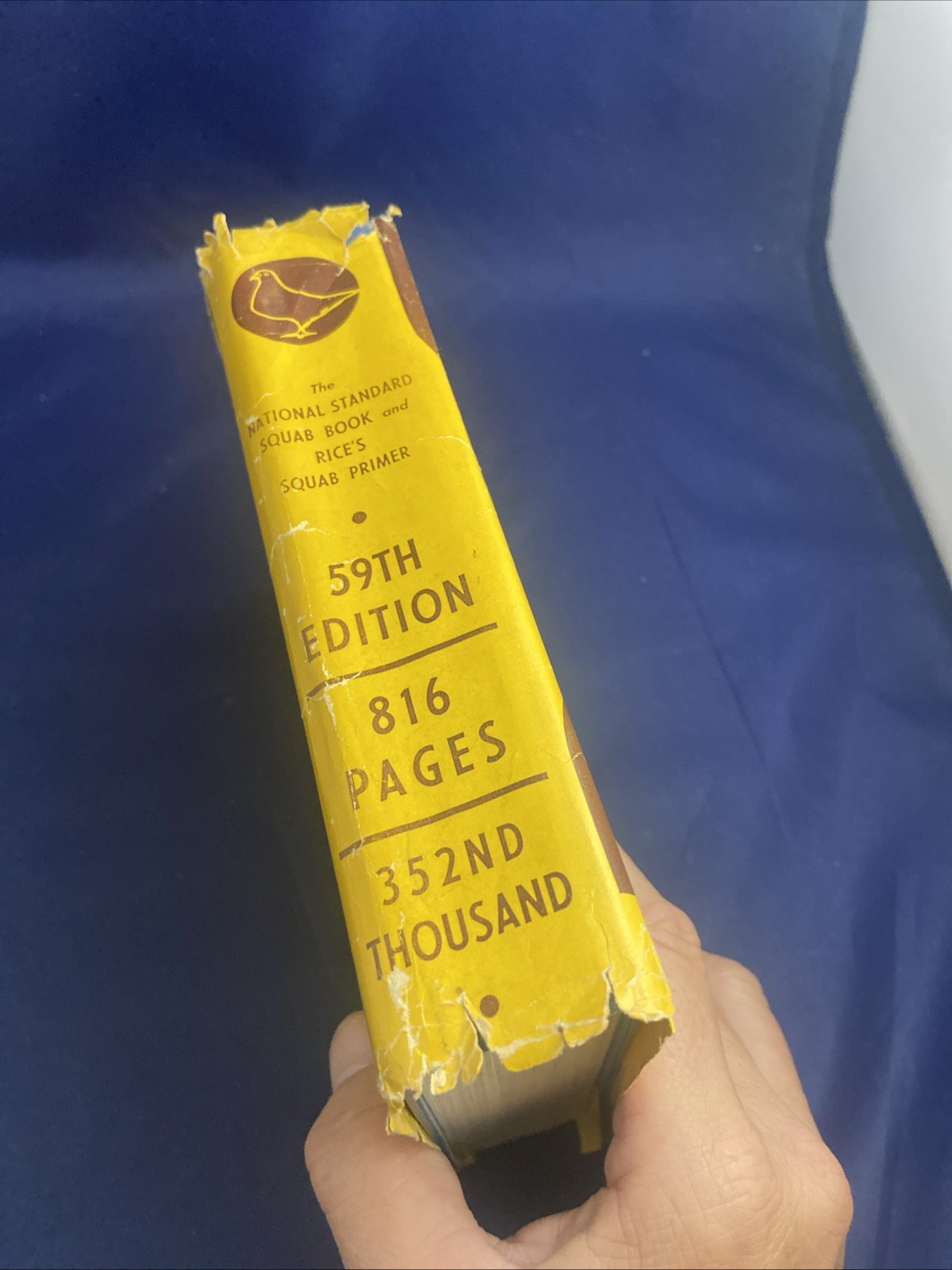 Elmer Rice NATIONAL STANDARD SQUAB BOOK 59th Printing 1948 Ed. Pigeons HCDJ