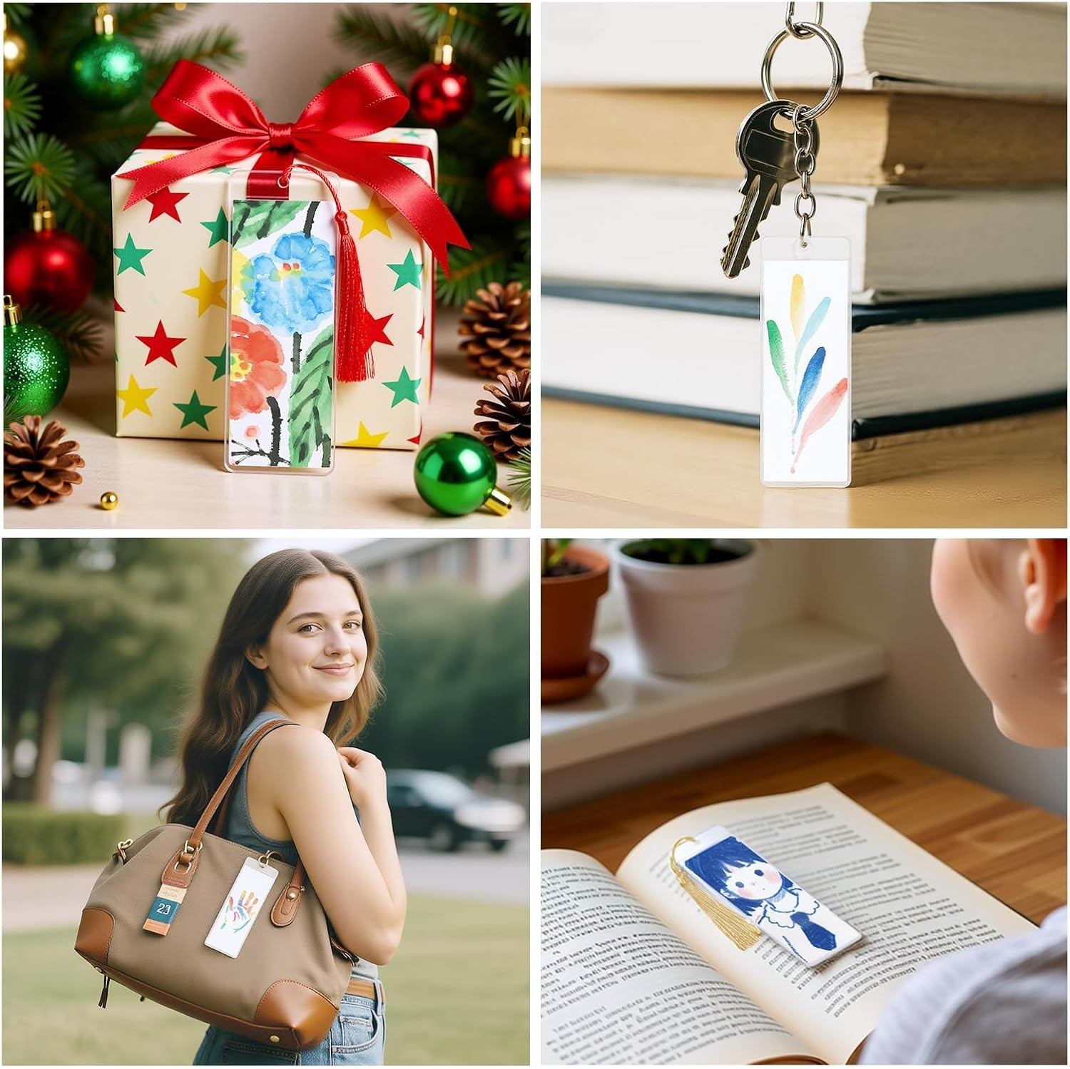 80 Pack Paper Bookmarks with Sleeves & Tassels, Blank White Cardstock Bookmar…